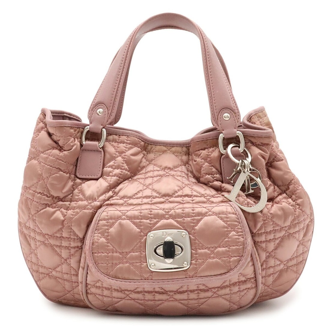 Christian Dior Cannage Medium Handbag Tote Bag, Nylon, Pink: --- Catalog ---Category: SizeSize (HxWxD): 23.5cm x 32cm x 10cm / 9.25'' x 12.59'' x 3.93''Category: DesignType: Handbag, Tote bagColor: PinkGender: WomenMaterial: Nylon Category: GeneralBrand: Christ