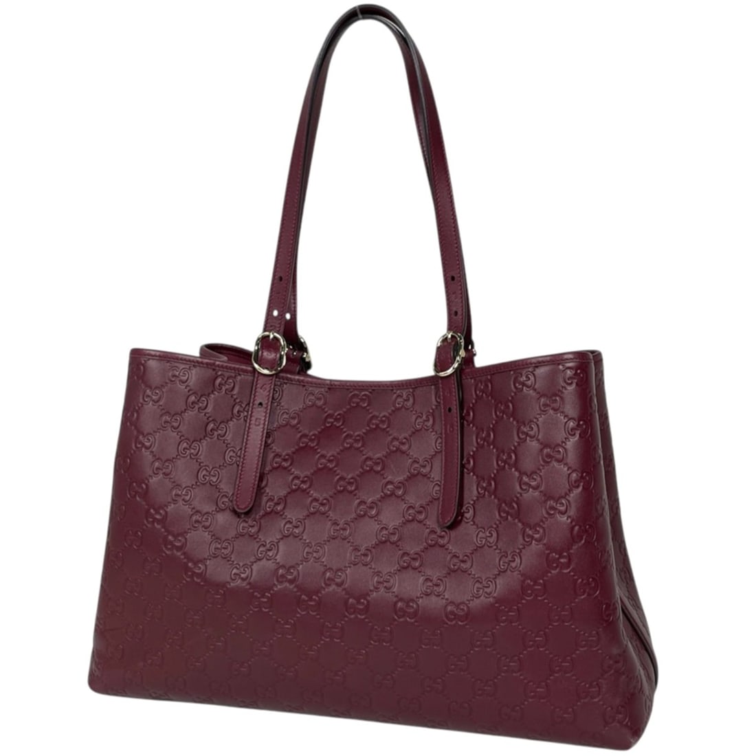 Gucci GG Emblem Large Tote Bag, Guccissima Leather, Bordeaux, 815213, Women's: --- Catalog ---Category: SizeSize (HxWxD): 25cm x 38cm x 15cm / 9.84'' x 14.96'' x 5.9''Category: DesignType: Tote bagColor: BordeauxGender: WomenMaterial: Leather Category: GeneralBrand: Gucci--- Ite