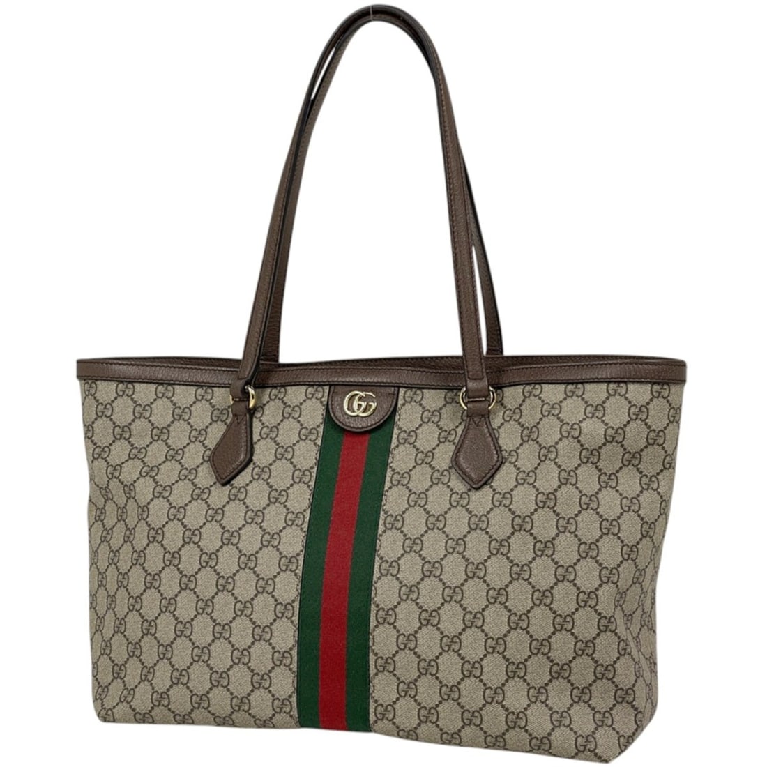 Gucci Ophidia GG Medium Tote Bag, Sherry Line Web Supreme Brown, 631685, Women's.: --- Catalog ---Category: SizeSize (HxWxD): 27cm x 37cm x 13.5cm / 10.62'' x 14.56'' x 5.31''Category: DesignType: Tote bagColor: BrownGender: WomenMaterial: GG Supreme , Leather Category: GeneralBrand