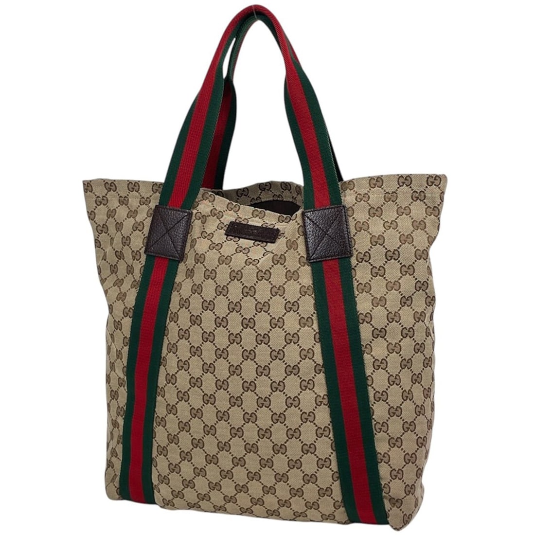 Gucci tote bag, GG pattern, Sherry line, canvas, brown, 189669, women's.: --- Catalog ---Category: SizeSize (HxWxD): 36cm x 33cm x 13cm / 14.17'' x 12.99'' x 5.11''Category: DesignType: Tote bagColor: BrownGender: WomenMaterial: GG canvas Category: GeneralBrand: Gucci--- It