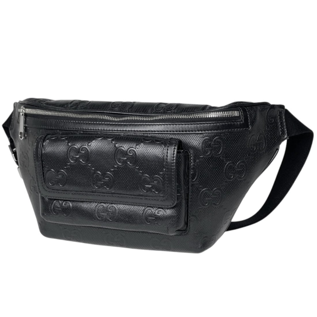 Gucci GUCCI Body Bag GG Embossed Belt Waist Leather Black 645093 Men's: --- Catalog ---Category: SizeSize (HxWxD): 18cm x 21cm x 5cm / 7.08'' x 8.26'' x 1.96''Category: DesignType: Fanny pack, Sling bagColor: BlackGender: MenMaterial: Leather Category: GeneralBrand: Gucci