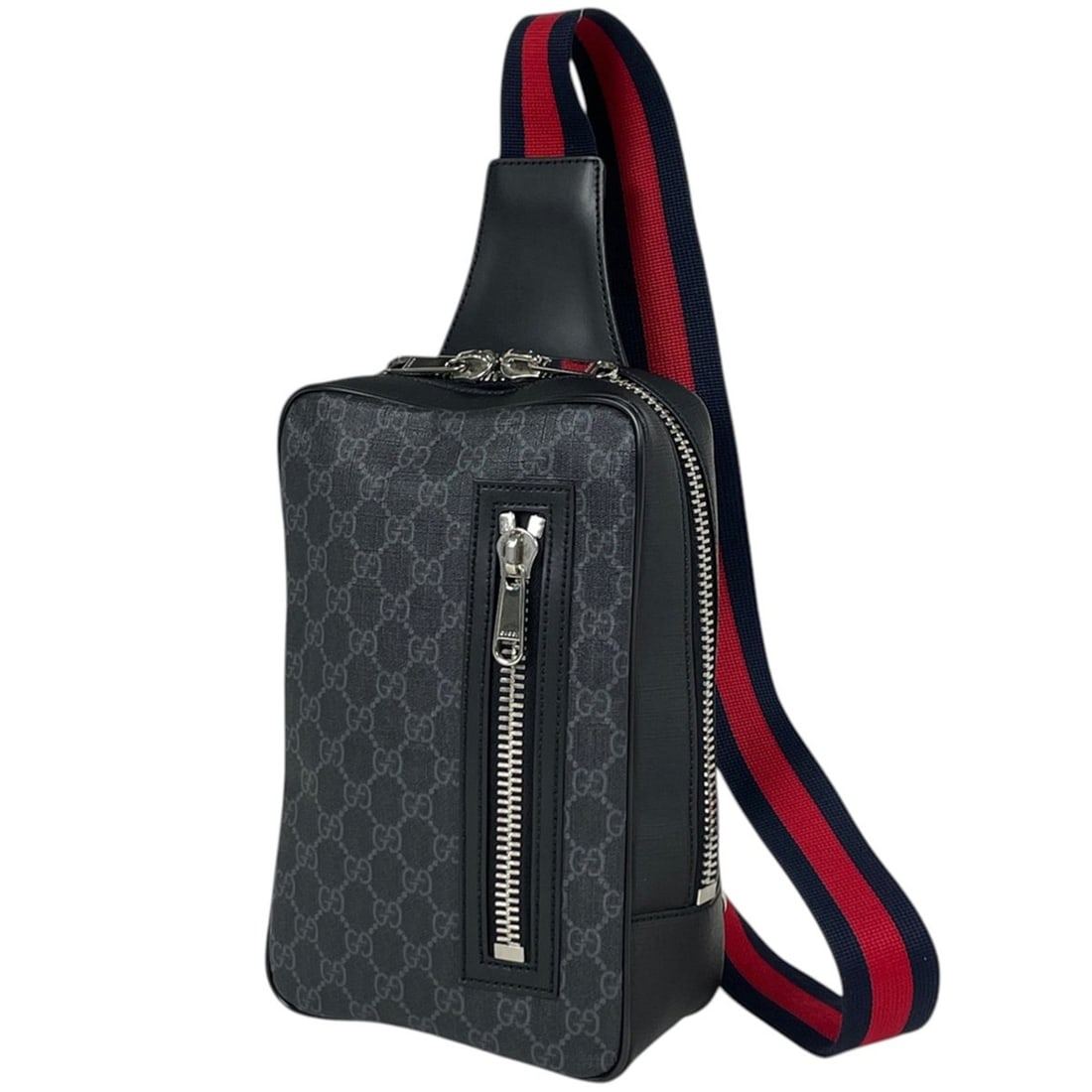 Gucci GUCCI Body Bag GG Pattern Soft Supreme Coated Canvas Black 478325 Men's: --- Catalog ---Category: SizeSize (HxWxD): 27cm x 17cm x 8.5cm / 10.62'' x 6.69'' x 3.34''Category: DesignType: Sling bagColor: BlackGender: MenMaterial: Coated canvas , Leather Category: GeneralBrand