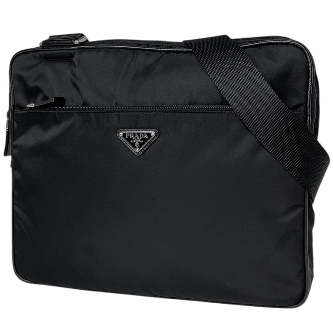 Prada PRADA Shoulder Bag, Logo Plate, Nylon, Nero (Black), Women's: --- Catalog ---Category: SizeSize (HxWxD): 26cm x 33cm x 5cm / 10.23'' x 12.99'' x 1.96''Category: DesignType: Shoulder bagColor: BlackGender: WomenMaterial: Nylon , Leather Category: GeneralBrand: Pr
