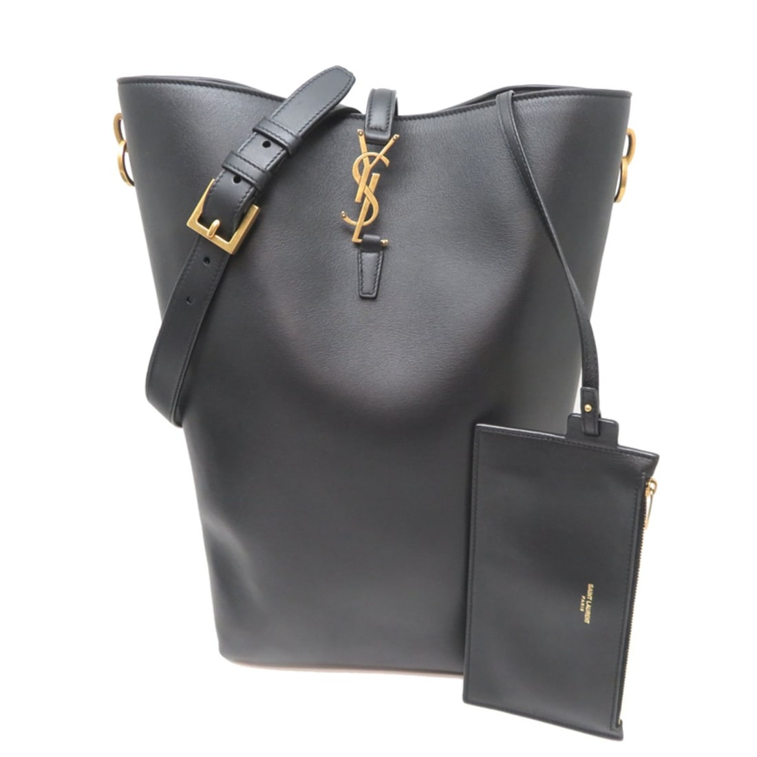 Saint Laurent Paris LE 37 Women's Shoulder Bag 800594 Leather Black (1 of 9)