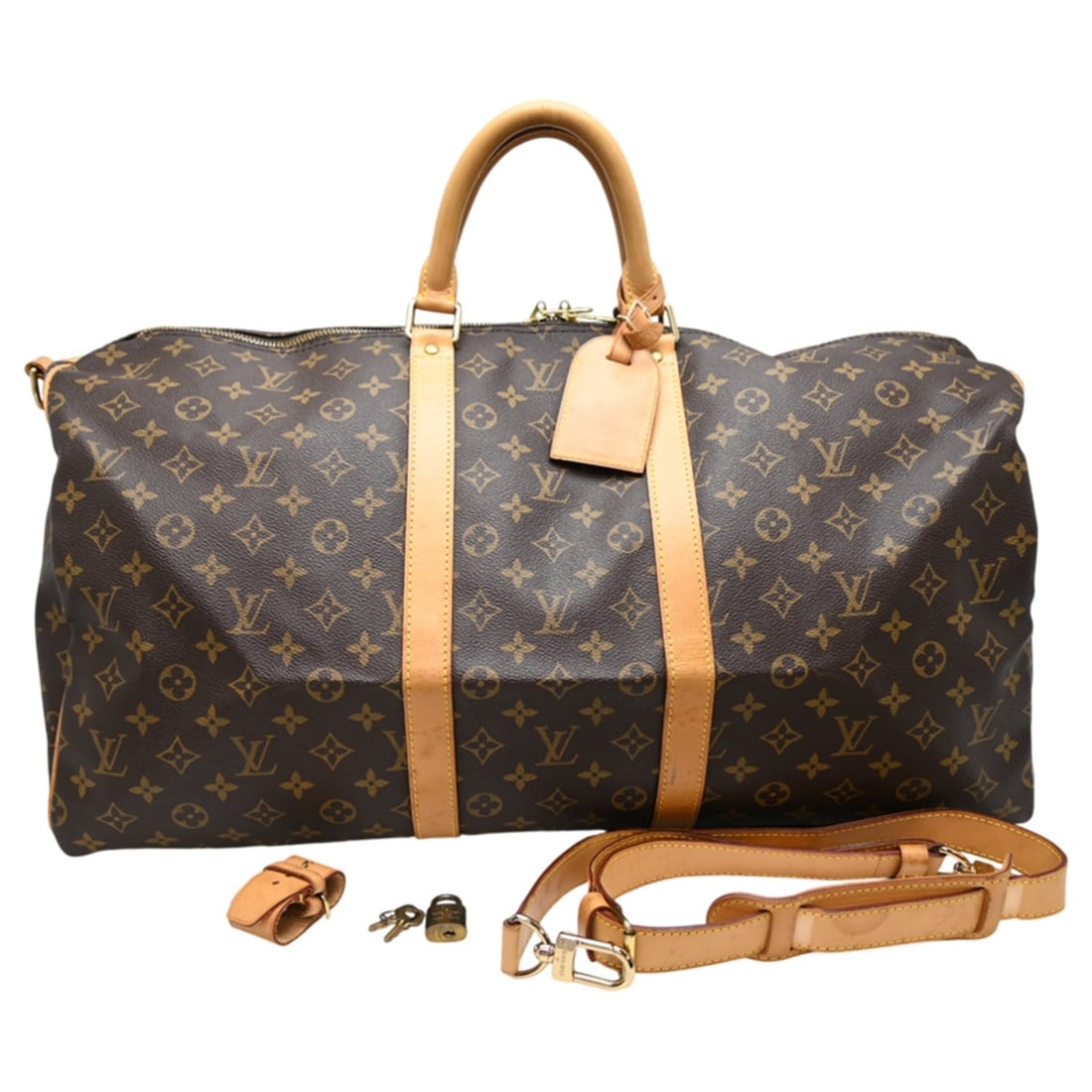 Louis Vuitton Keepall Bandoulière 55 Women's/Men's Boston Bag M41414 Monogram Brown: --- Catalog ---Category: SizeSize (HxWxD): 29cm x 55cm x 25cm / 11.41'' x 21.65'' x 9.84''Category: DesignType: Boston bagColor: BrownGender: Men,WomenMaterial: Monogram Category: GeneralMPN: M41414Br