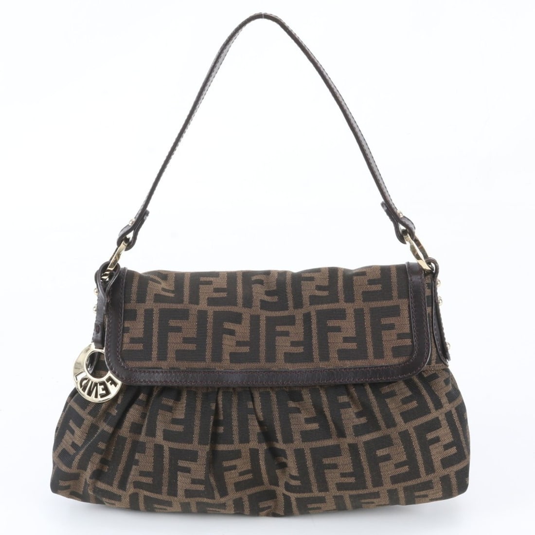 Fendi Zucca 8BR445 Leather Shoulder Bag, One-Shoulder Tote Handbag for Women (1 of 10)