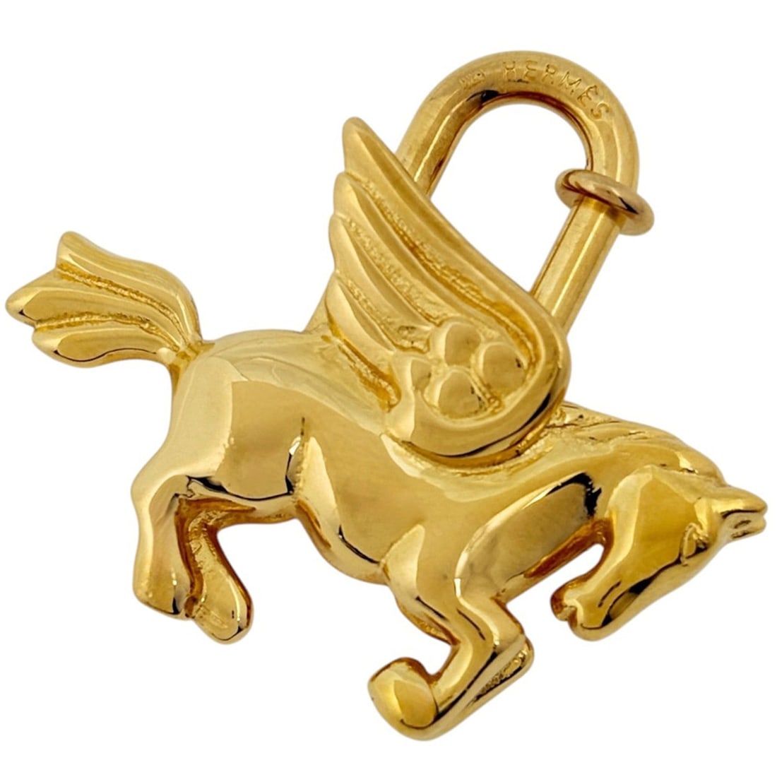 Hermes HERMES Bag Charm Pegasus Cadena Pendant Top GP Gold Women's (1 of 16)