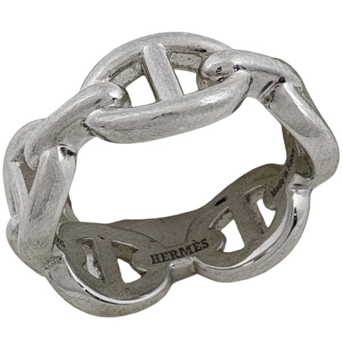 Hermes HERMES Ring Chaine d'Ancre Enchainée PM Sterling Silver 925 Women's: --- Catalog ---Category: SizeUS Size: 7Brand Size: 54Category: DesignType: Band ringColor: SilverGender: WomenMaterial: Silver 925Category: GeneralBrand: Hermes--- Item List ---Section: ConditionRanki