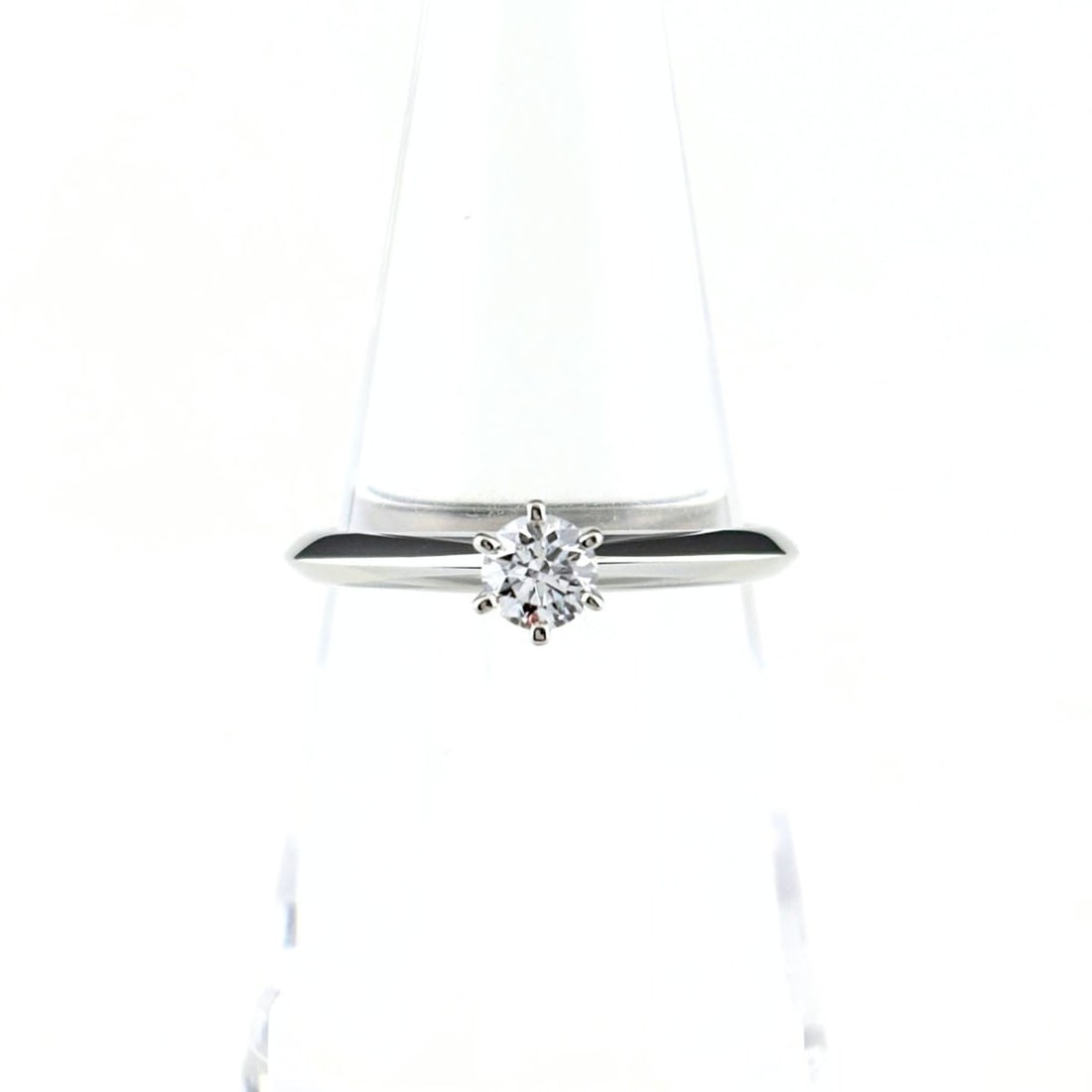Tiffany & Co. Solitaire Platinum Ring, 1-Diamond Pt950, Women's (1 of 10)