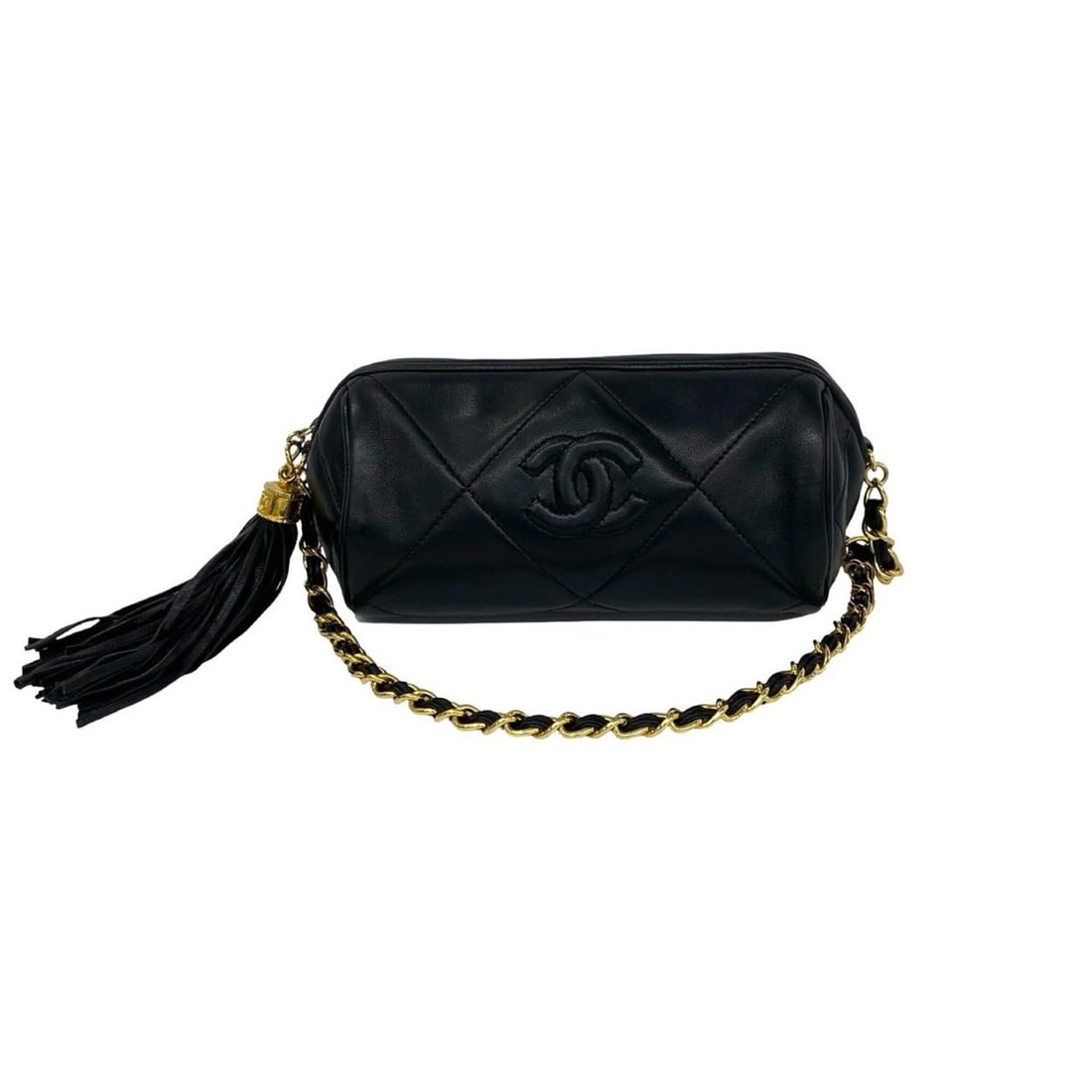 CHANEL Matelassé Coco Mark Caviar Skin Shoulder Bag Black 28770: --- Catalog ---Category: SizeSize (HxWxD): 10cm x 17cm x 7cm / 3.93'' x 6.69'' x 2.75''Category: DesignType: Shoulder bagColor: BlackGender: WomenMaterial: Grained Calfskin Category: GeneralBrand: Cha