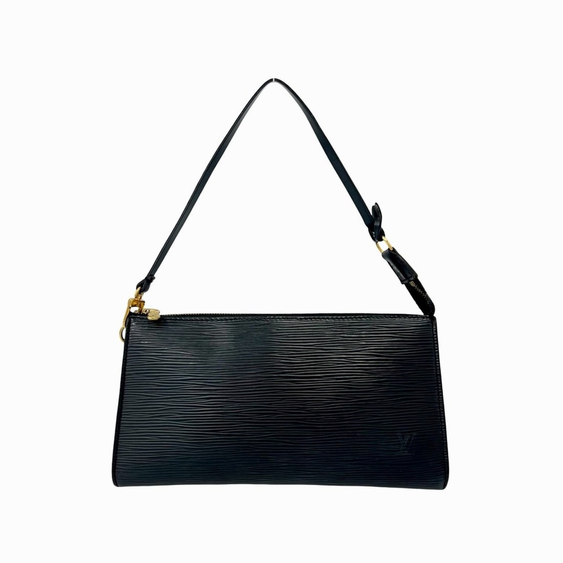 LOUIS VUITTON Louis Vuitton Pochette Accessoires Epi Leather Genuine Mini Handbag Pouch Black Noir: --- Catalog ---Category: SizeSize (HxWxD): 12cm x 24cm x 2cm / 4.72'' x 9.44'' x 0.78''Category: DesignType: Handbag, Pochette, PouchColor: BlackGender: WomenMaterial: Leather Category: GeneralBrand: 