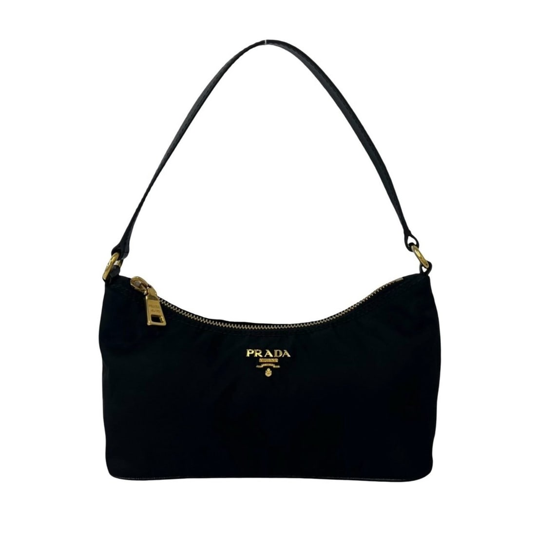 PRADA Mini Handbag/Pouch with Logo Hardware, Tessuto Nylon, Saffiano Leather, Black (47726): --- Catalog ---Category: SizeSize (HxWxD): 10cm x 21cm x 10cm / 3.93'' x 8.26'' x 3.93''Category: DesignType: Handbag, PouchColor: BlackGender: WomenMaterial: Leather , Nylon Category: GeneralBrand: P