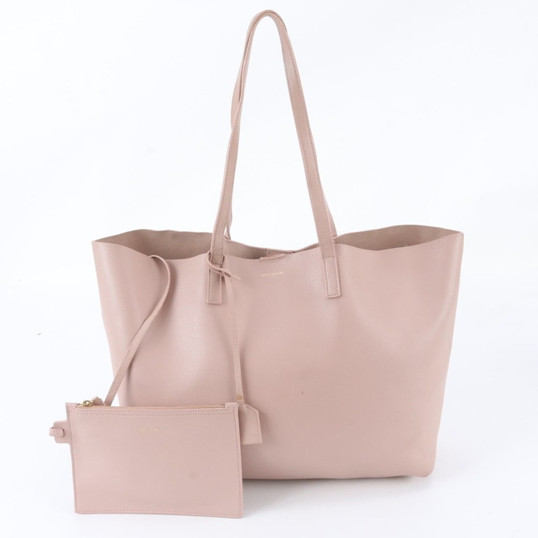 Saint Laurent Paris Sac Shopping Leather Tote Bag Shoulder Handbag with Pouch for Women: --- Catalog ---Category: SizeSize (HxWxD): 28cm x 34cm x 13cm / 11.02'' x 13.38'' x 5.11''Category: DesignType: Handbag, Pouch, Shoulder bag, Tote bagColor: PinkGender: WomenMaterial: Leather Category