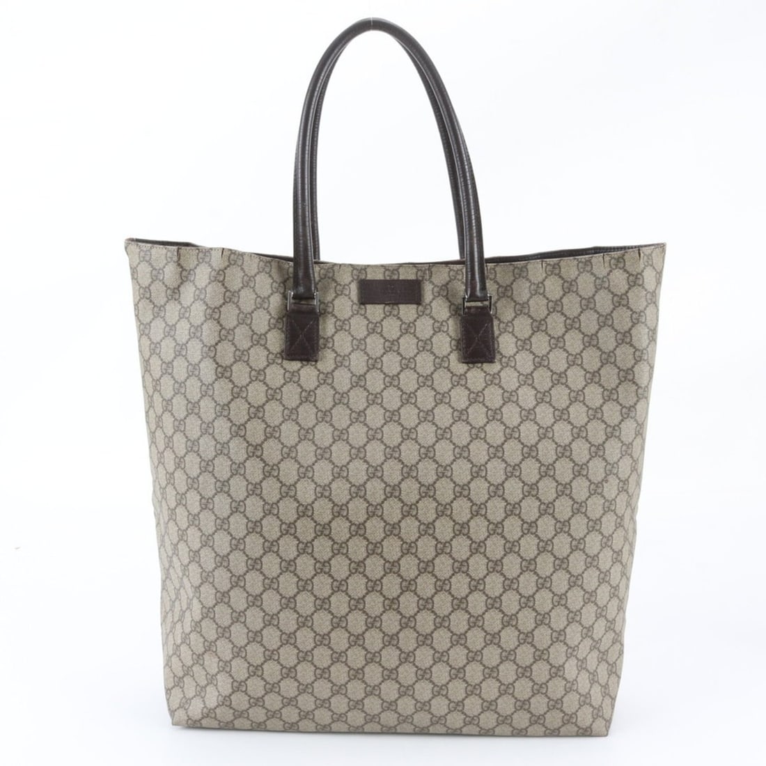 Gucci GG Supreme 131219 Leather Tote Bag Shoulder Business Brown Men's: --- Catalog ---Category: SizeSize (HxWxD): 42cm x 40cm x 14cm / 16.53'' x 15.74'' x 5.51''Category: DesignType: Shoulder bag, Tote bagColor: Beige, BrownGender: MenMaterial: Leather , Coated canvas Ca
