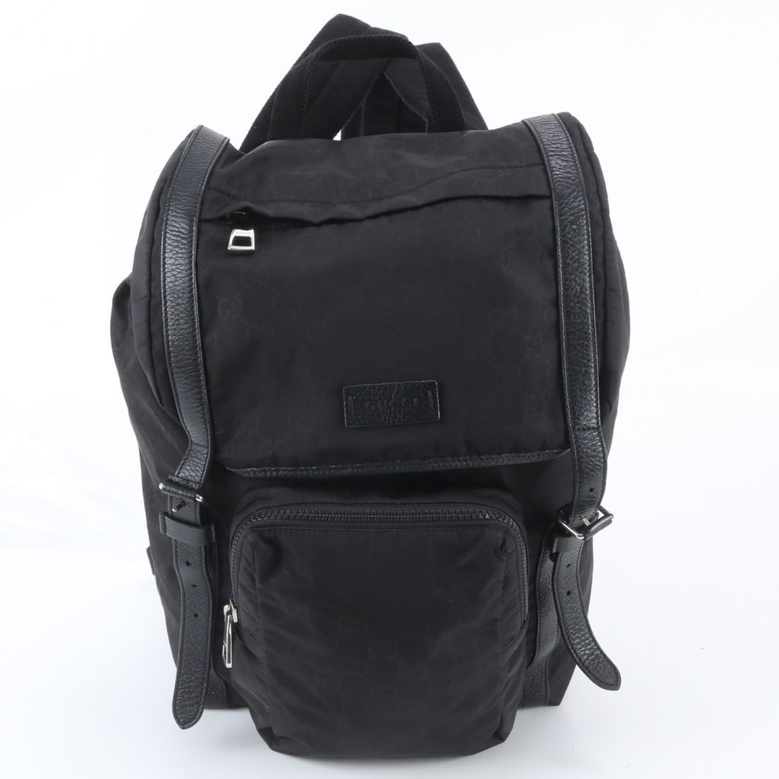Gucci GG Nylon 510336 Leather Backpack Rucksack Shoulder Bag for Men: --- Catalog ---Category: SizeSize (HxWxD): 37cm x 26cm x 16cm / 14.56'' x 10.23'' x 6.29''Category: DesignType: Backpack, Shoulder bagColor: BlackGender: MenMaterial: Leather , Nylon Category: General