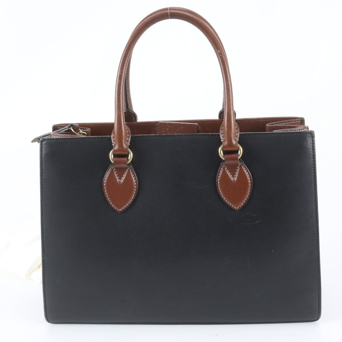 Gucci 409531 Leather Tote Bag Shoulder Handbag Black Brown Women's: --- Catalog ---Category: SizeSize (HxWxD): 23cm x 33cm x 6cm / 9.05'' x 12.99'' x 2.36''Category: DesignType: Handbag, Shoulder bag, Tote bagColor: Black, BrownGender: WomenMaterial: Leather Category: