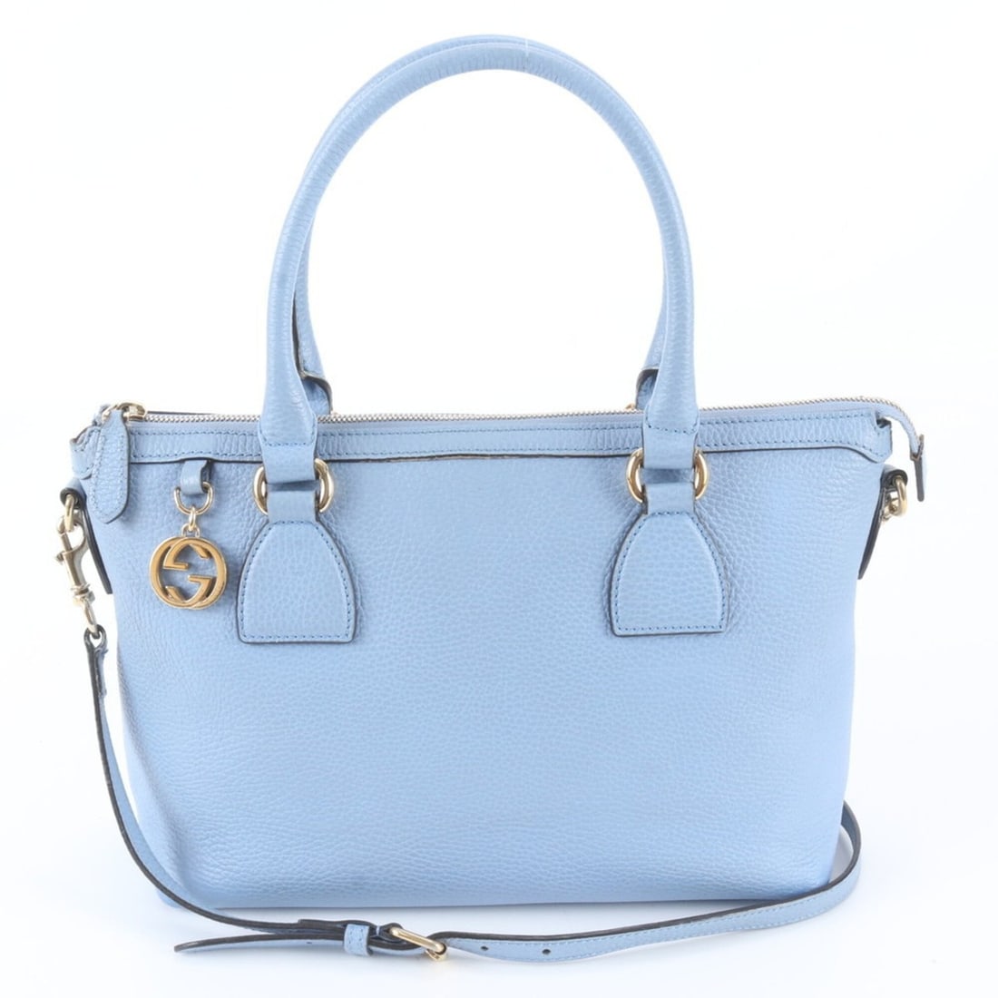 Gucci Interlocking G 449659 Leather 2-Way Shoulder Bag, Handbag, Tote Bag for Women: --- Catalog ---Category: SizeSize (HxWxD): 21cm x 30cm x 13cm / 8.26'' x 11.81'' x 5.11''Category: DesignType: Handbag, Shoulder bag, Tote bagColor: BlueGender: WomenMaterial: Leather Category: Genera