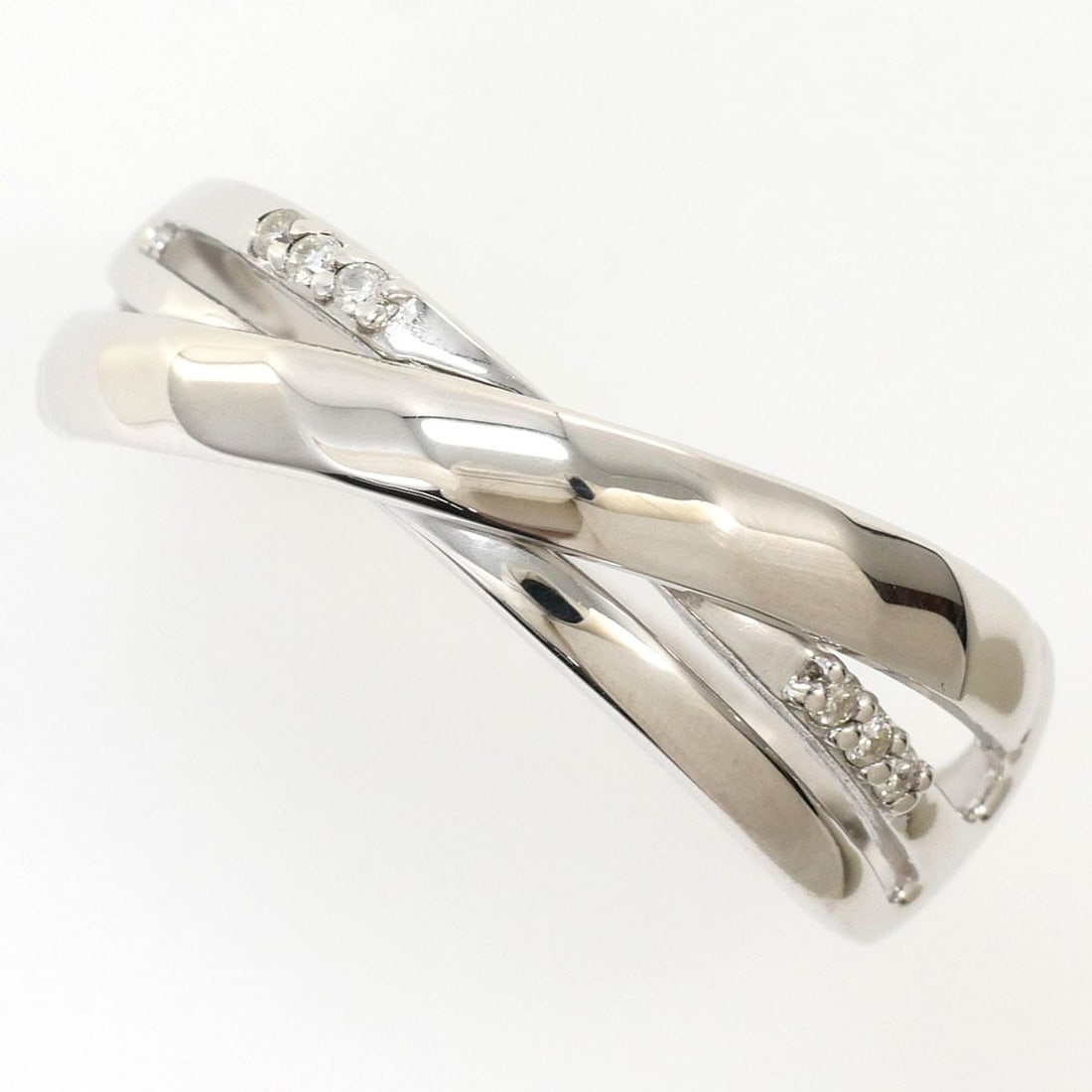 K10 10K WG White Gold Ring with 1 Diamond (carat weight not stamped), Total Weight 2.6g, Jewelry: --- Catalog ---Category: SizeWidth: 6mm / 0.24''Weight: 2.6g / 0.09oz.JP Size: 17US Size: 8.5Category: DesignType: Band ringColor: White goldMetal: White GoldStone: DiamondGender: Women,MenMaterial: W