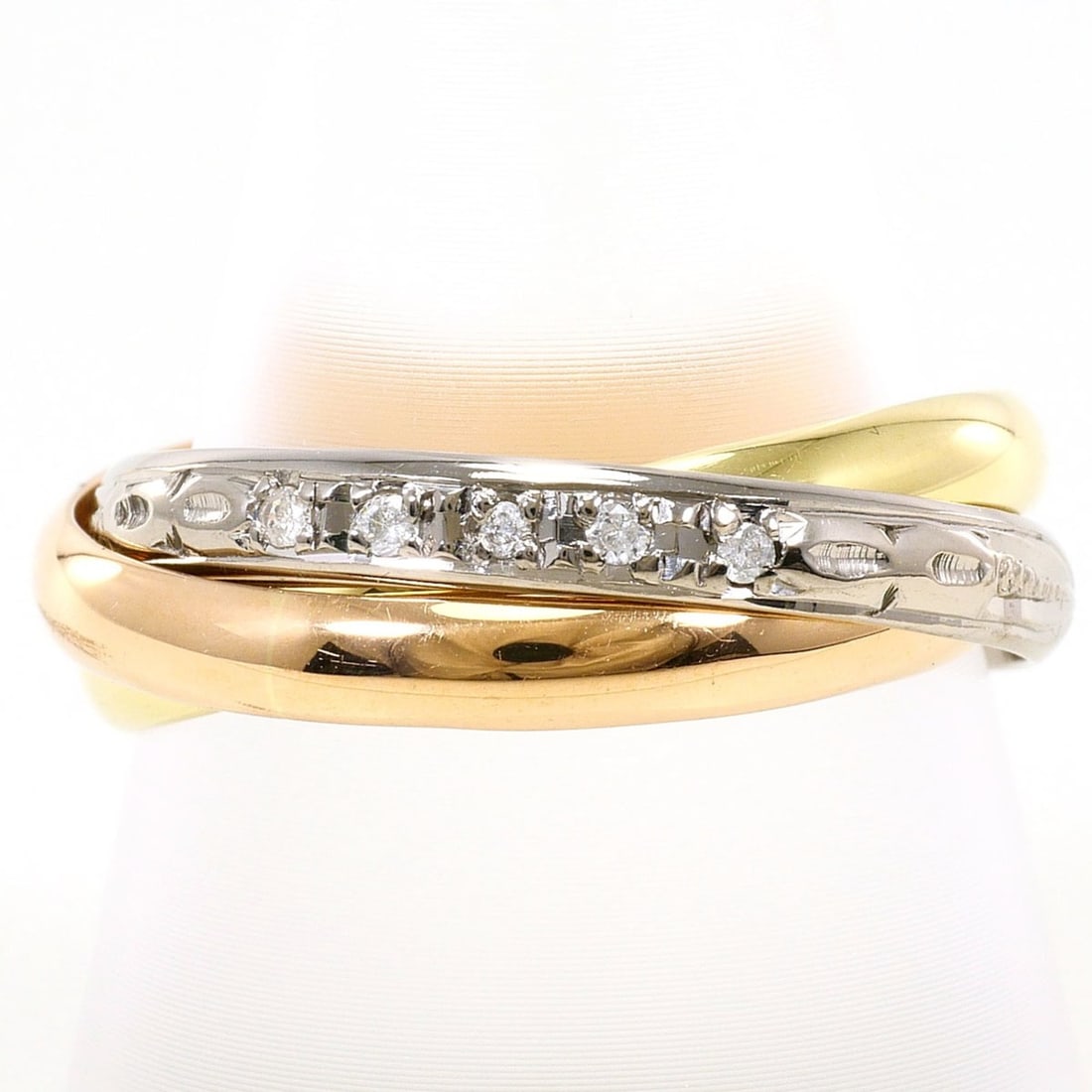 18K (18-karat white gold) ring, 1 diamond (0.05ct), with appraisal certificate, total weight 6.4g, (1 of 10)