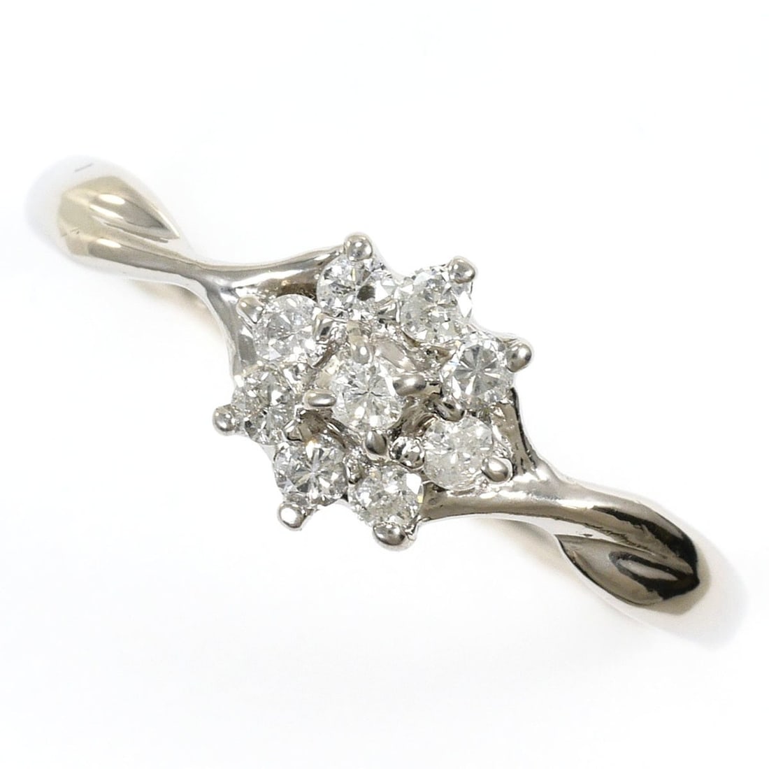 PT900 Platinum Ring, 1 Diamond (0.20ct), Total Weight 2.1g, Jewelry: --- Catalog ---Category: SizeWidth: 7mm / 0.28''Weight: 2.1g / 0.07oz.JP Size: 15.5US Size: 7.5Category: DesignType: Band ringColor: PlatinumMetal: PlatinumStone: DiamondGender: WomenMaterial: Platinu