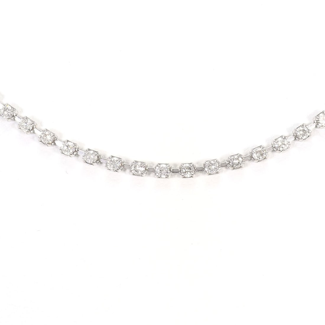 PT850 Platinum Necklace with 3.00ct Diamond, Certificate of Authenticity, Total Weight 9.0g, 43cm, (1 of 8)