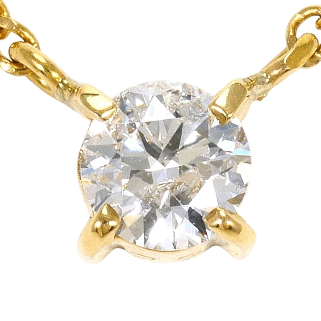 18K (18-karat) Yellow Gold Necklace with 0.23ct Diamond, Certificate of Authenticity, Total Weight: --- Catalog ---Category: SizeWeight: 1.9g / 0.06oz.Pendant Size: 5mm x 4mm / 0.19'' x 0.15''Neck Circumference: 40 cm / 15.74''Category: DesignColor: Yellow goldMetal: GoldStone: DiamondGender: WomenM