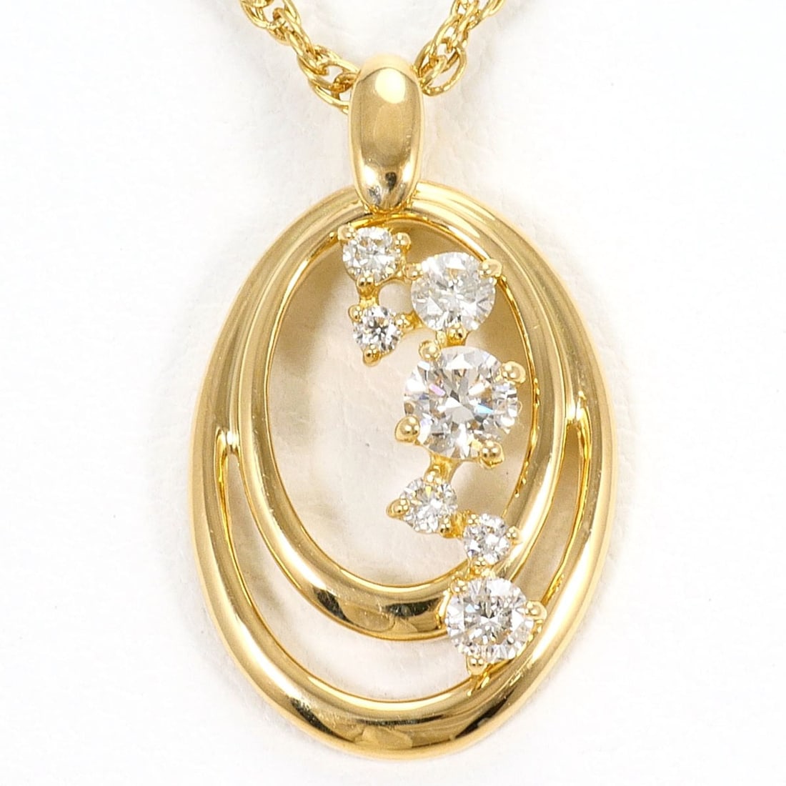 18K (18-karat) Yellow Gold Necklace with 0.24ct Diamond, Certificate of Authenticity, Total Weight (1 of 8)