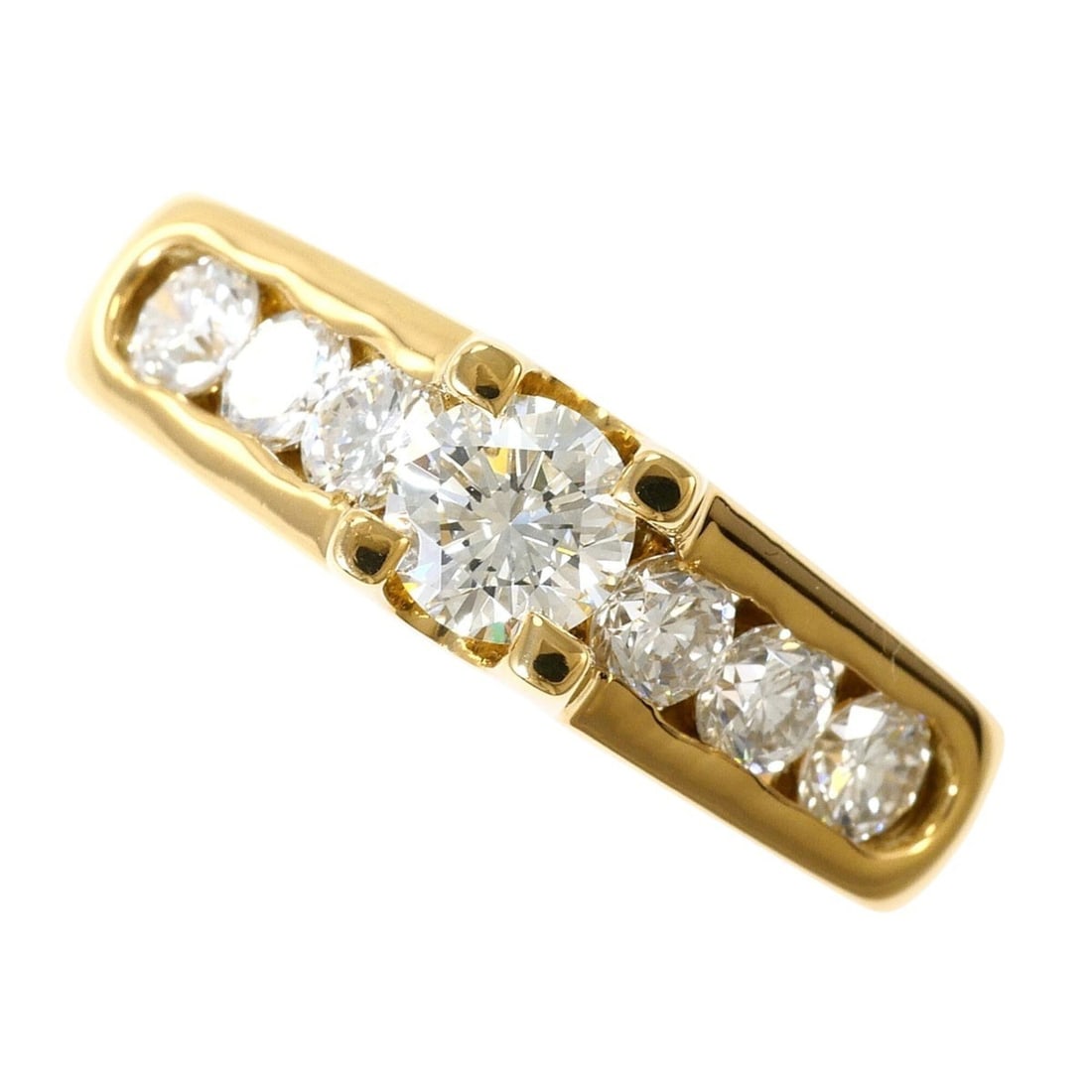 18K (18-karat) Yellow Gold Ring, 1 Diamond (0.36ct and 0.660ct), with Certificate of Authenticity, (1 of 9)