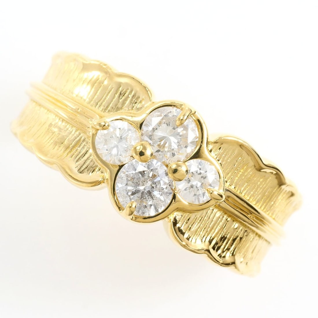 18K (18-karat) Yellow Gold Ring with 0.52ct Diamond, Certificate of Authenticity, Total Weight 5.2g, (1 of 9)