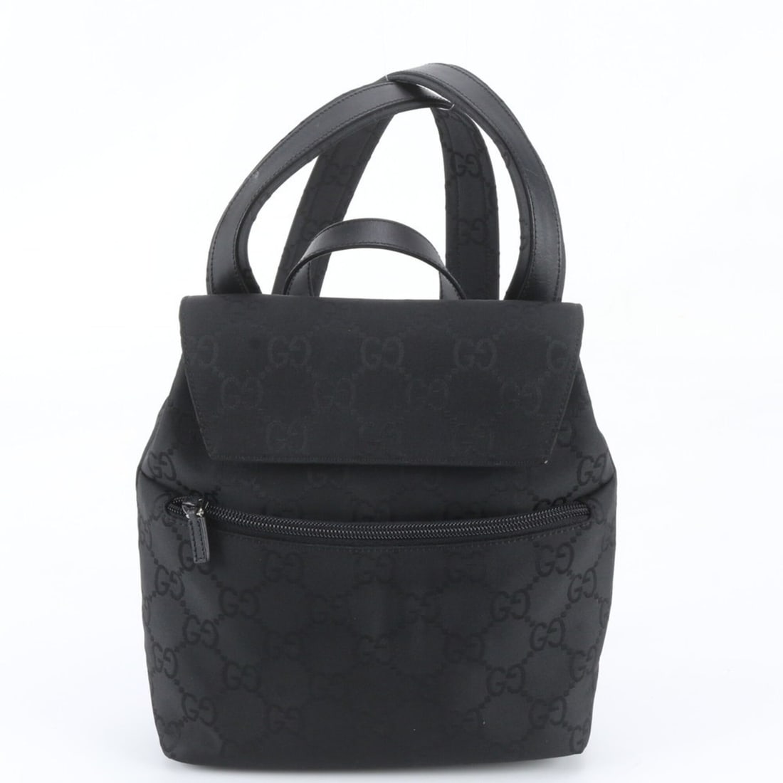 Gucci GG Nylon Leather Backpack, Rucksack, Shoulder Bag, Black, Women's: --- Catalog ---Category: SizeSize (HxWxD): 23cm x 21cm x 7cm / 9.05'' x 8.26'' x 2.75''Category: DesignType: Backpack, Shoulder bagColor: BlackGender: WomenMaterial: Leather , Nylon Category: GeneralB