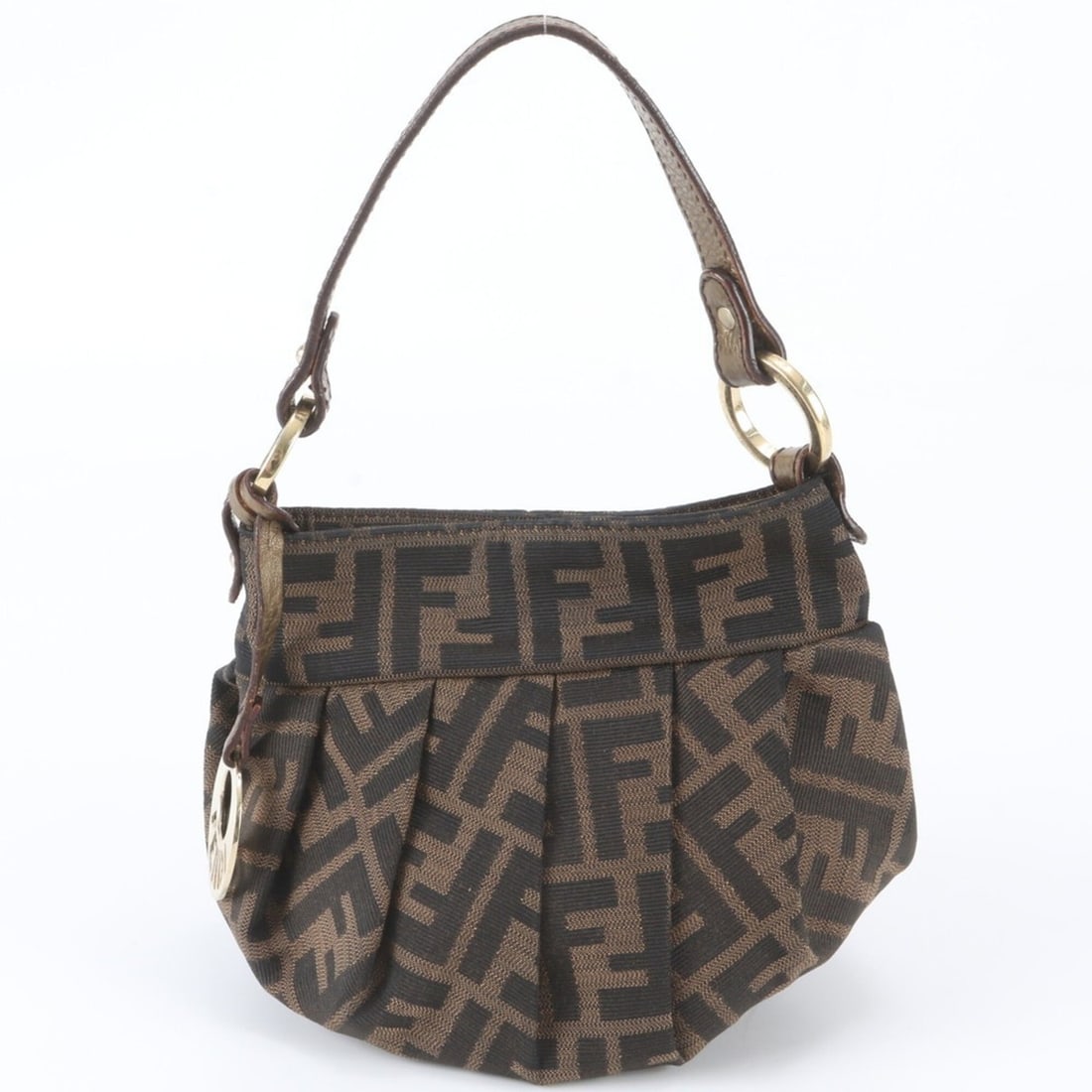 Fendi Zucca 8BK044 Leather Canvas Handbag - Brand Women's: --- Catalog ---Category: SizeSize (HxWxD): 17cm x 15cm x 10cm / 6.69'' x 5.9'' x 3.93''Category: DesignType: HandbagColor: BrownGender: WomenMaterial: Leather , Canvas Category: GeneralMPN: 8BK044Bran