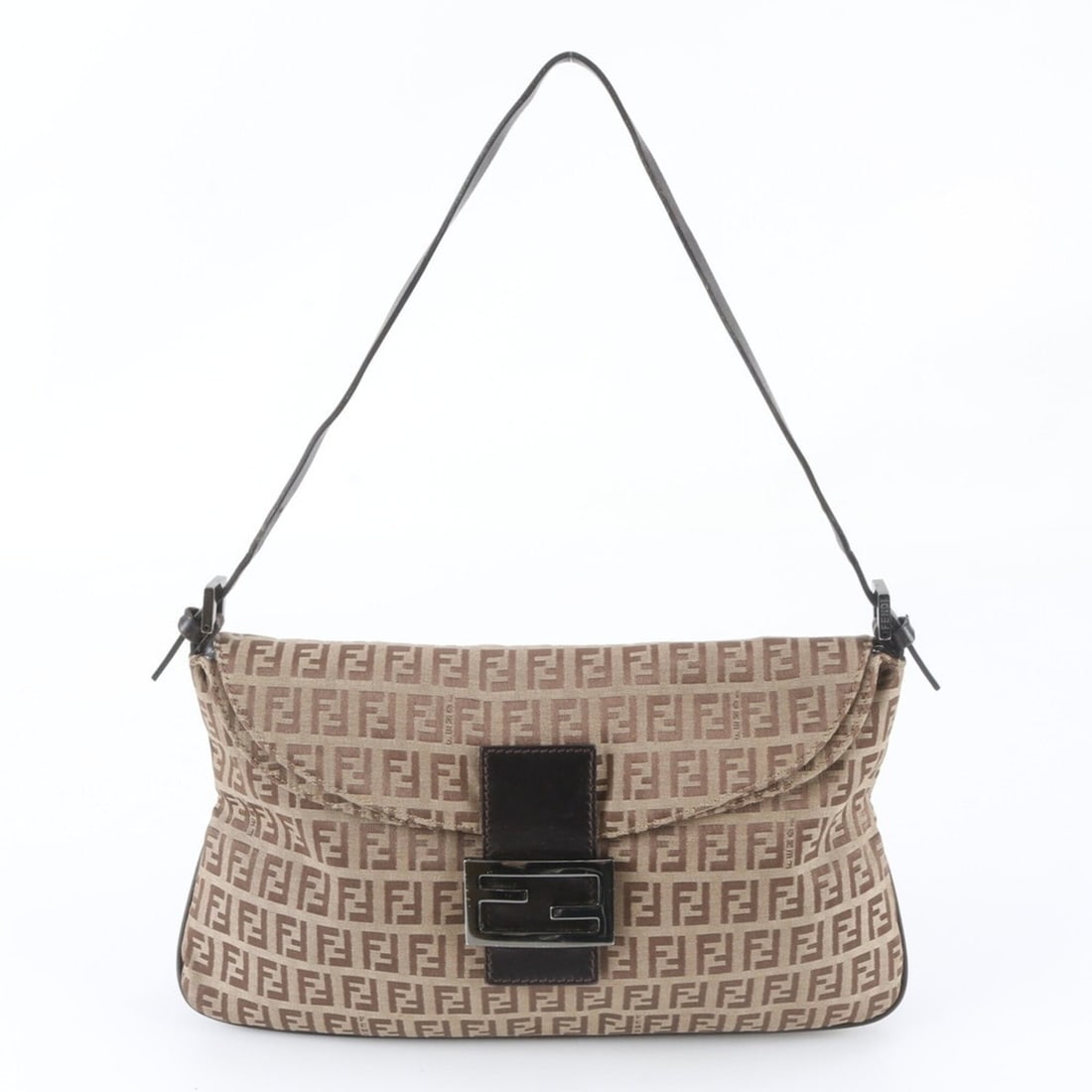 Fendi Zucchino Mamma Bucket FF Hardware 8BR002 Leather Shoulder Bag Brown Women's: --- Catalog ---Category: SizeSize (HxWxD): 18cm x 32cm x 6cm / 7.08'' x 12.59'' x 2.36''Category: DesignType: Shoulder bagColor: BrownGender: WomenMaterial: Leather , Canvas Category: GeneralMPN: 8BR0