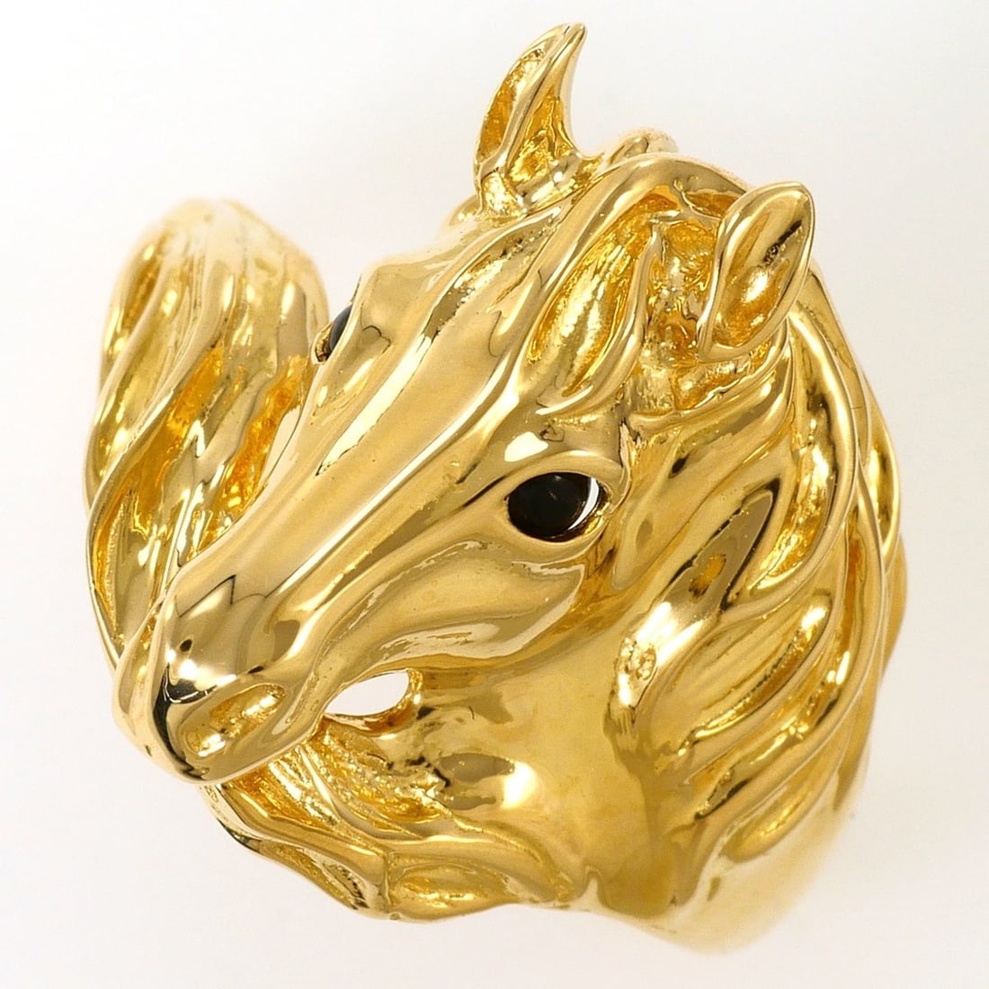 18K (18-karat) Yellow Gold Ring with Natural Stone, Total Weight 5.2g, Jewelry (1 of 10)