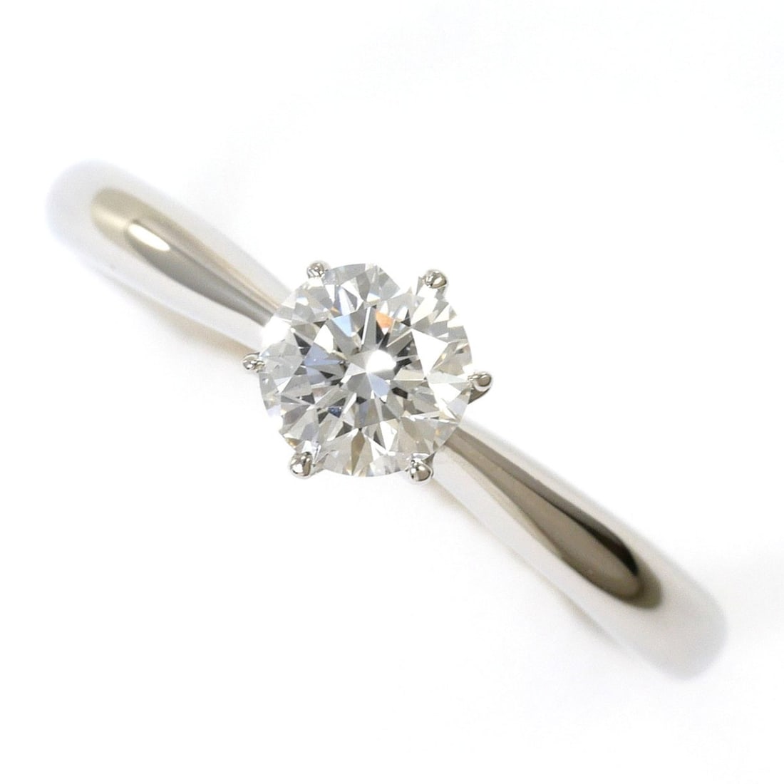 PT1000 Platinum Ring with 0.403ct VS1 Diamond, Certified, Total Weight 3.5g, Jewelry (1 of 16)