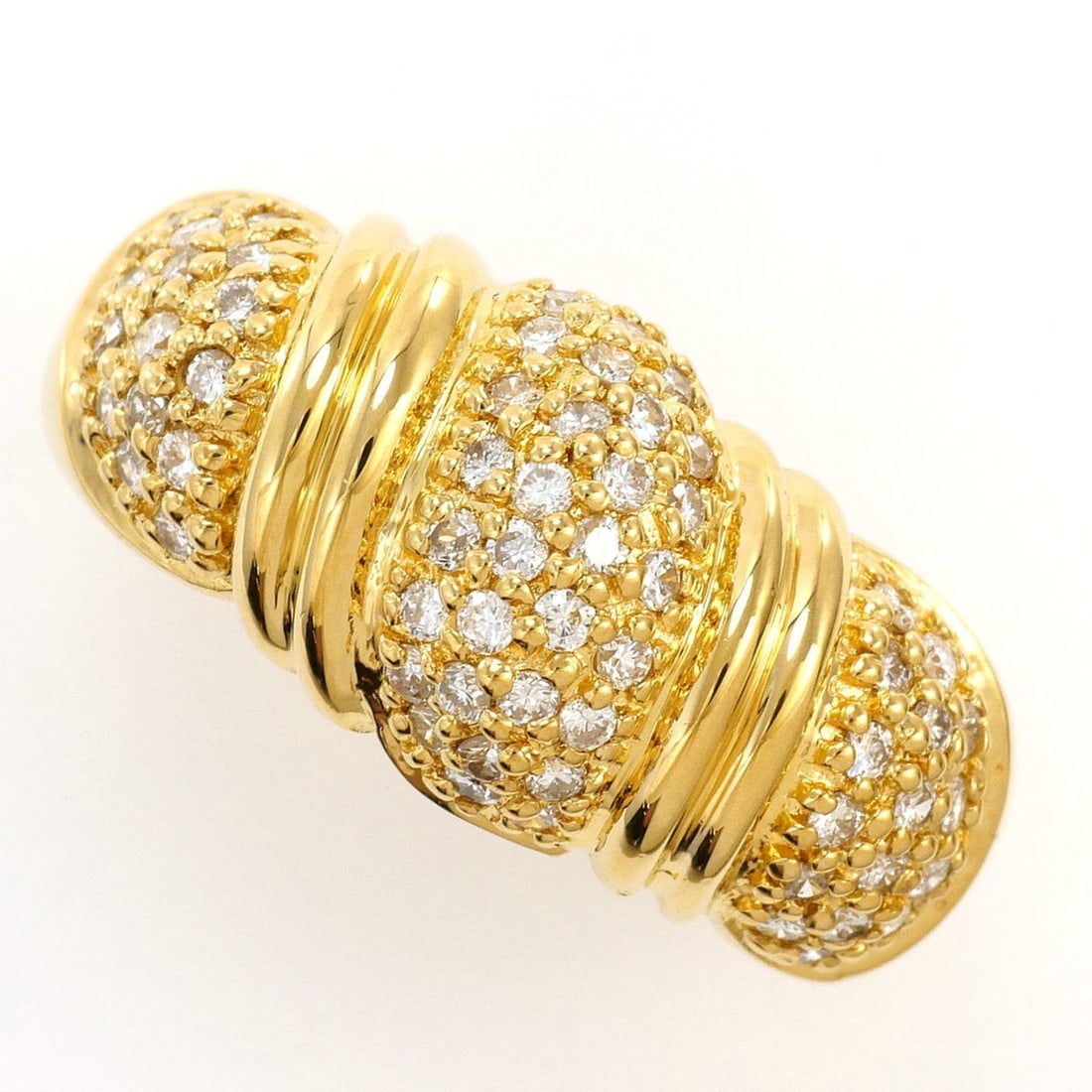 18K (18-karat) Yellow Gold Ring with 0.56ct Diamond, Total Weight 7.5g, Jewelry (1 of 9)