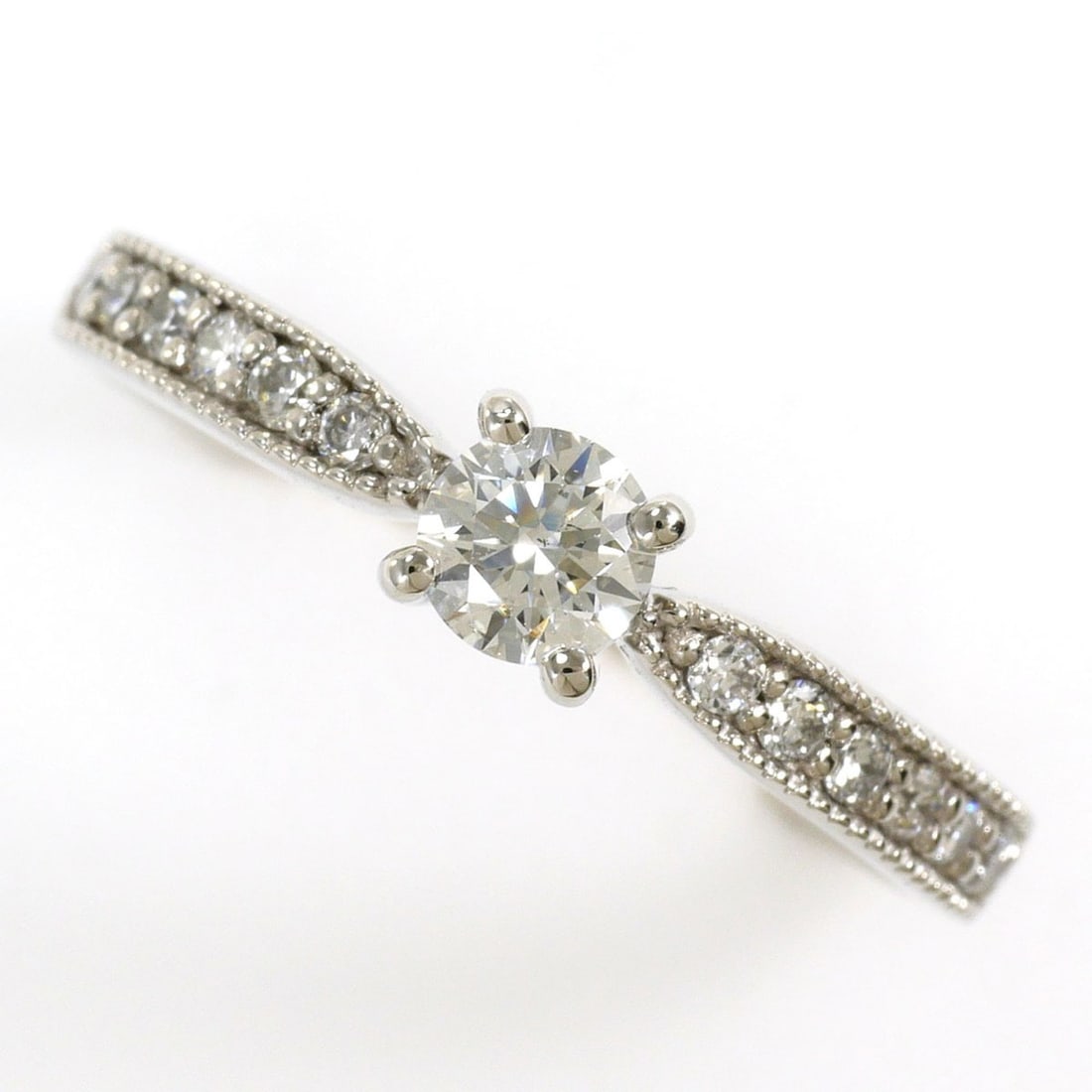 PT900 Platinum Ring with 0.203ct Diamond and 0.13ct (SI1 clarity), Certificate of Authenticity, (1 of 8)