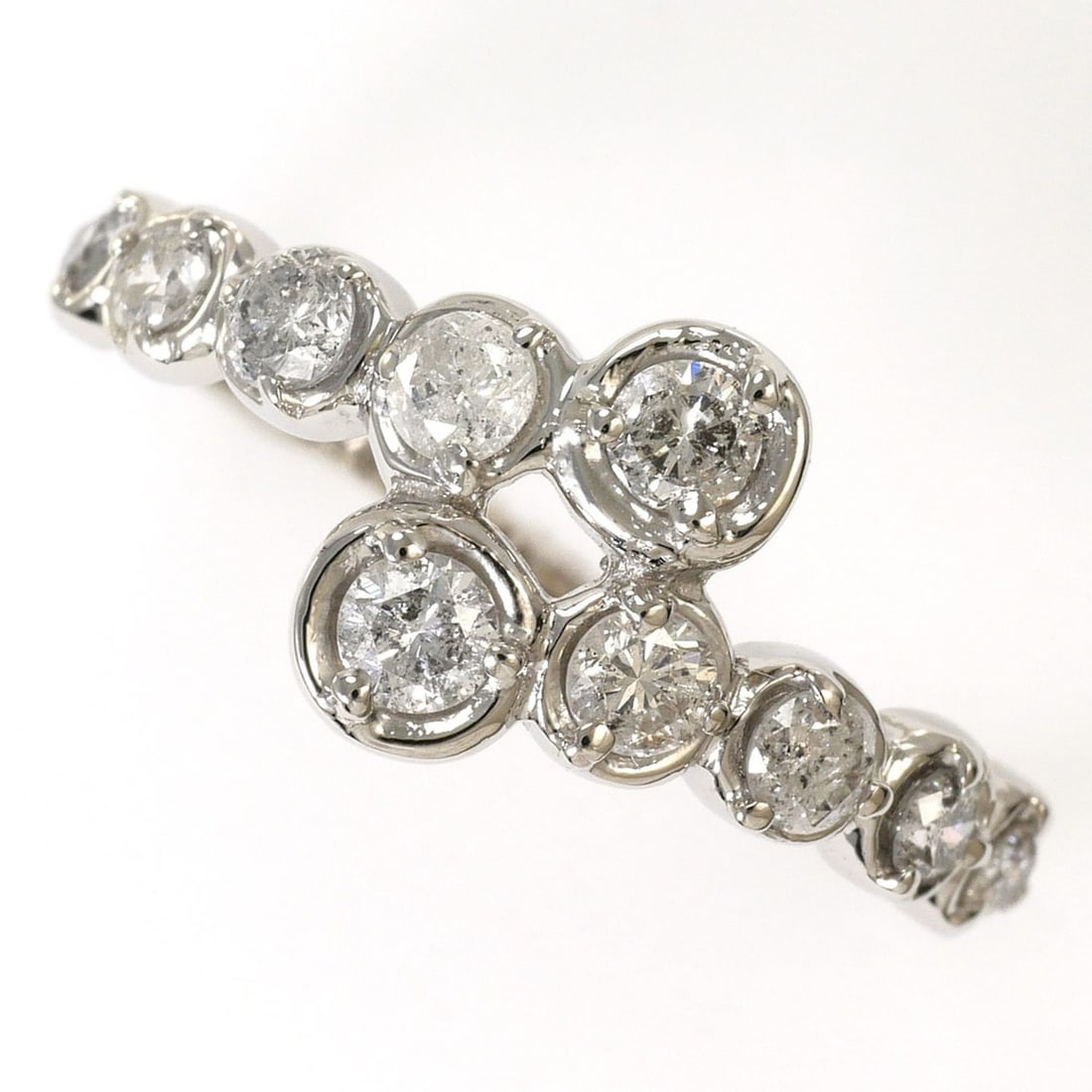 PT900 Platinum Ring, 1 Diamond, 0.50ct, Total Weight 3.0g, Jewelry: --- Catalog ---Category: SizeWidth: 9mm / 0.35''Weight: 3g / 0.1oz.JP Size: 11US Size: 6Category: DesignType: Band ringColor: PlatinumMetal: PlatinumStone: DiamondGender: WomenMaterial: Platinum 900We