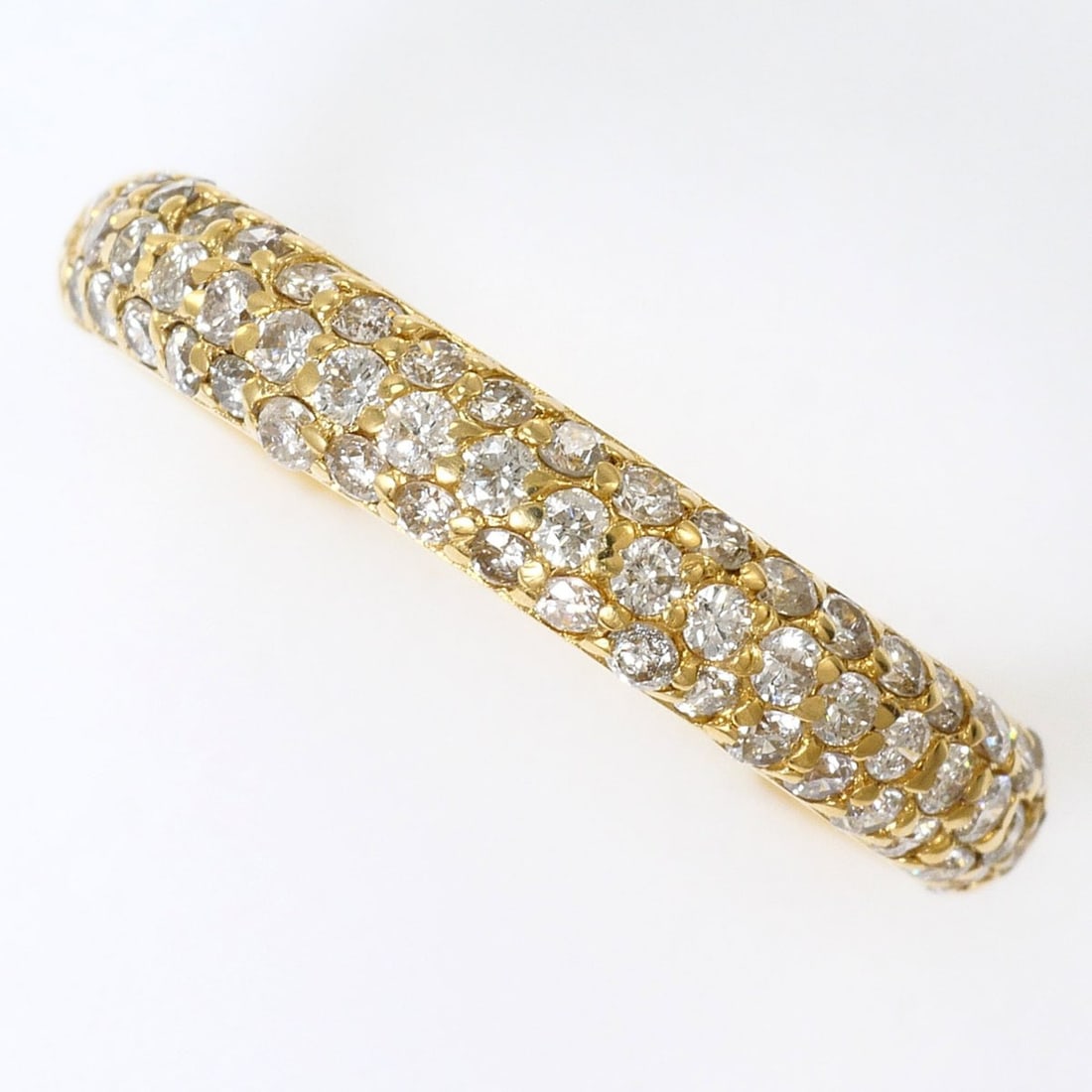 18K (18-karat) Yellow Gold Ring with 0.52ct Diamond, Total Weight 2.7g, Jewelry: --- Catalog ---Category: SizeWidth: 3mm / 0.12''Weight: 2.7g / 0.09oz.JP Size: 11US Size: 6Category: DesignType: Band ringColor: Yellow goldMetal: GoldStone: DiamondGender: WomenMaterial: Yellow gold 