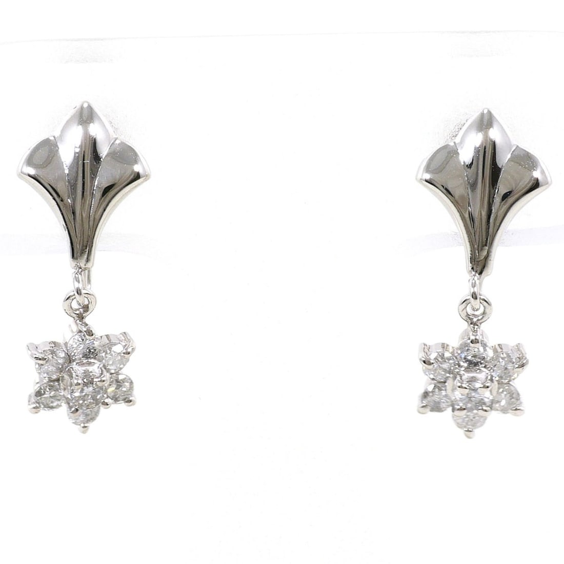 PT900 Platinum Earrings with 0.25ct Diamonds, Total Weight 2.6g, Jewelry (1 of 7)