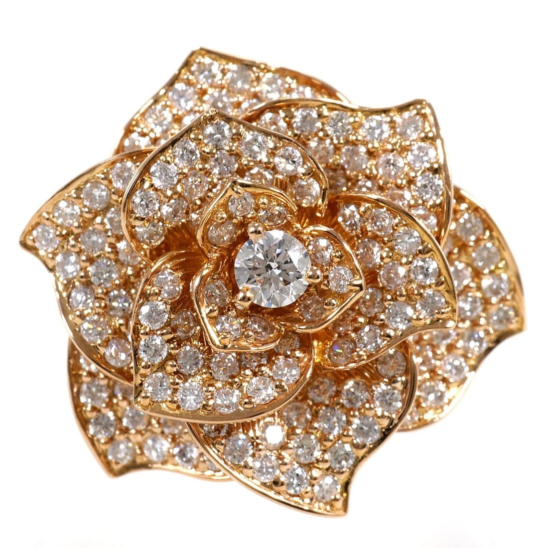 18K (18-karat) Pink Gold Ring with 1 Diamond (1.44ct), Certificate of Authenticity, Total Weight: --- Catalog ---Category: SizeWeight: 10.9g / 0.38oz.JP Size: 12US Size: 6.5Category: DesignType: Band ringColor: Pink goldMetal: GoldStone: DiamondGender: WomenMaterial: Pink gold (18K)Metal Purity: 1