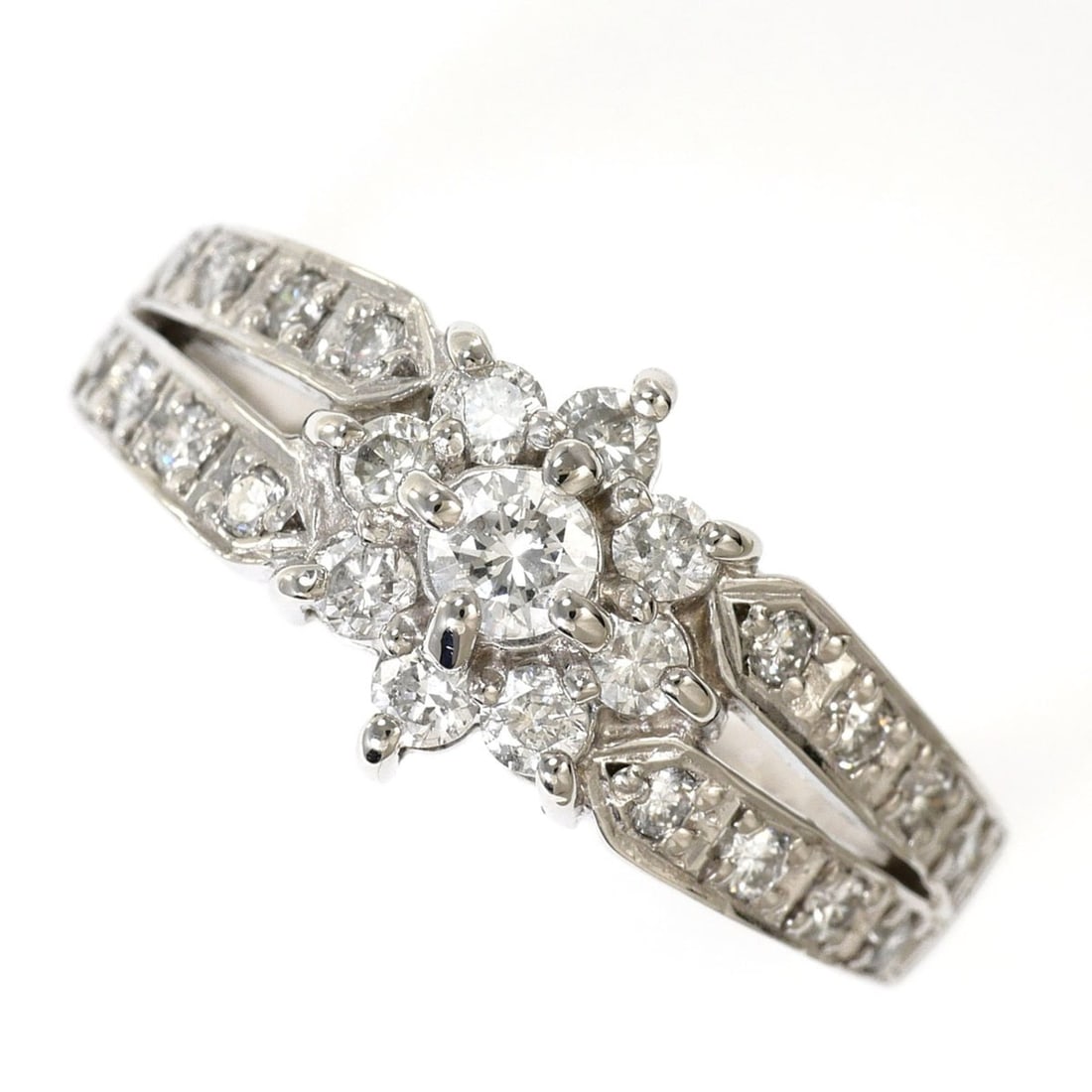 18K (18-karat white gold) ring, 1 diamond (0.09ct and 0.43ct), with appraisal certificate, total (1 of 13)