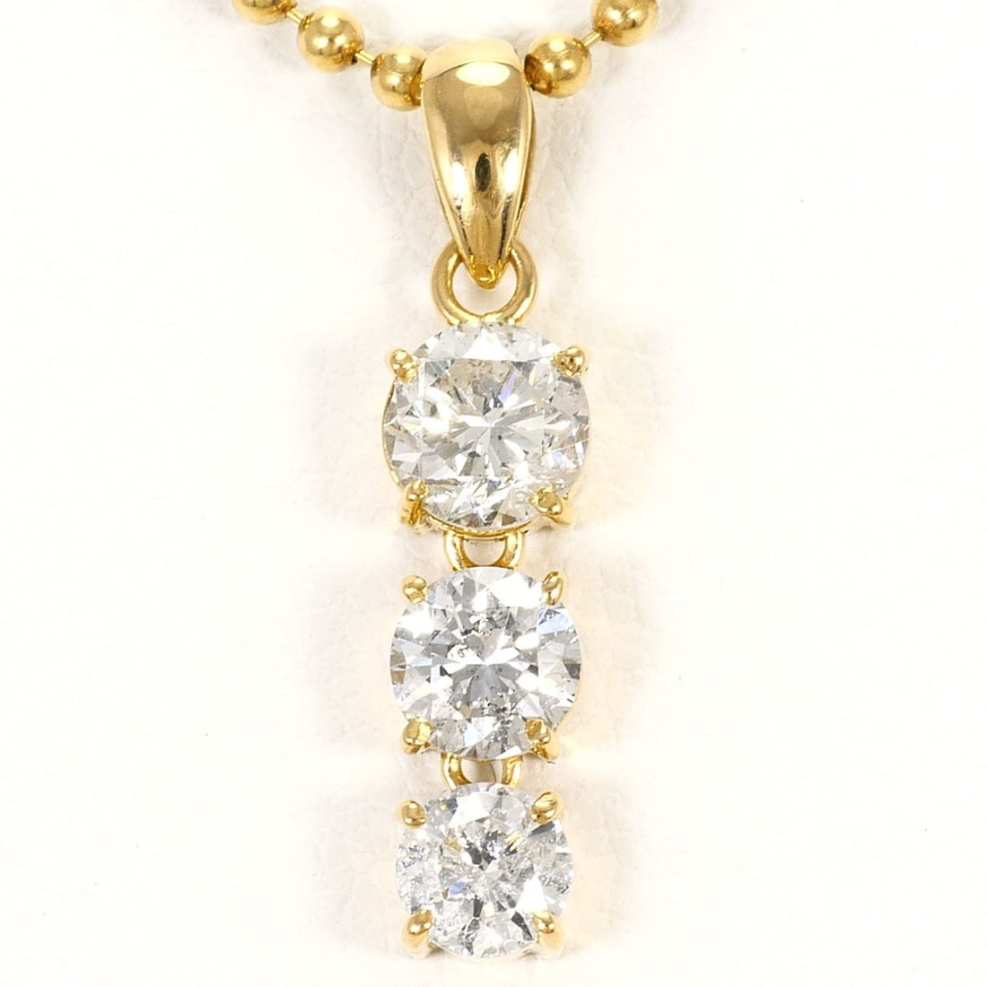 18K (18-karat) Yellow Gold Necklace with 1.02ct Diamond, Certificate of Authenticity, Total Weight (1 of 9)