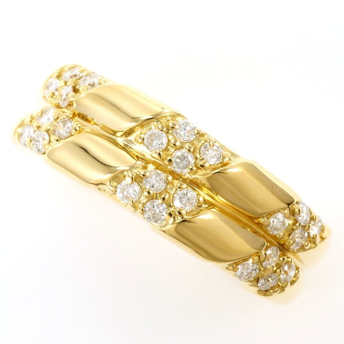 18K (18-karat) Yellow Gold Ring with 0.30ct Diamond, Certificate of Authenticity, Total Weight 4.9g, (1 of 13)