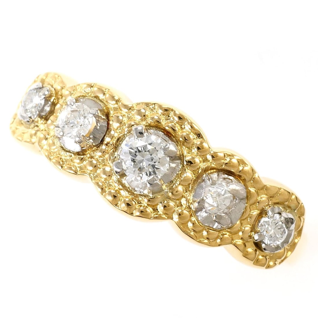18K (18-karat) Yellow Gold Ring with 1 Diamond (carat mark not stamped), Certificate of (1 of 13)