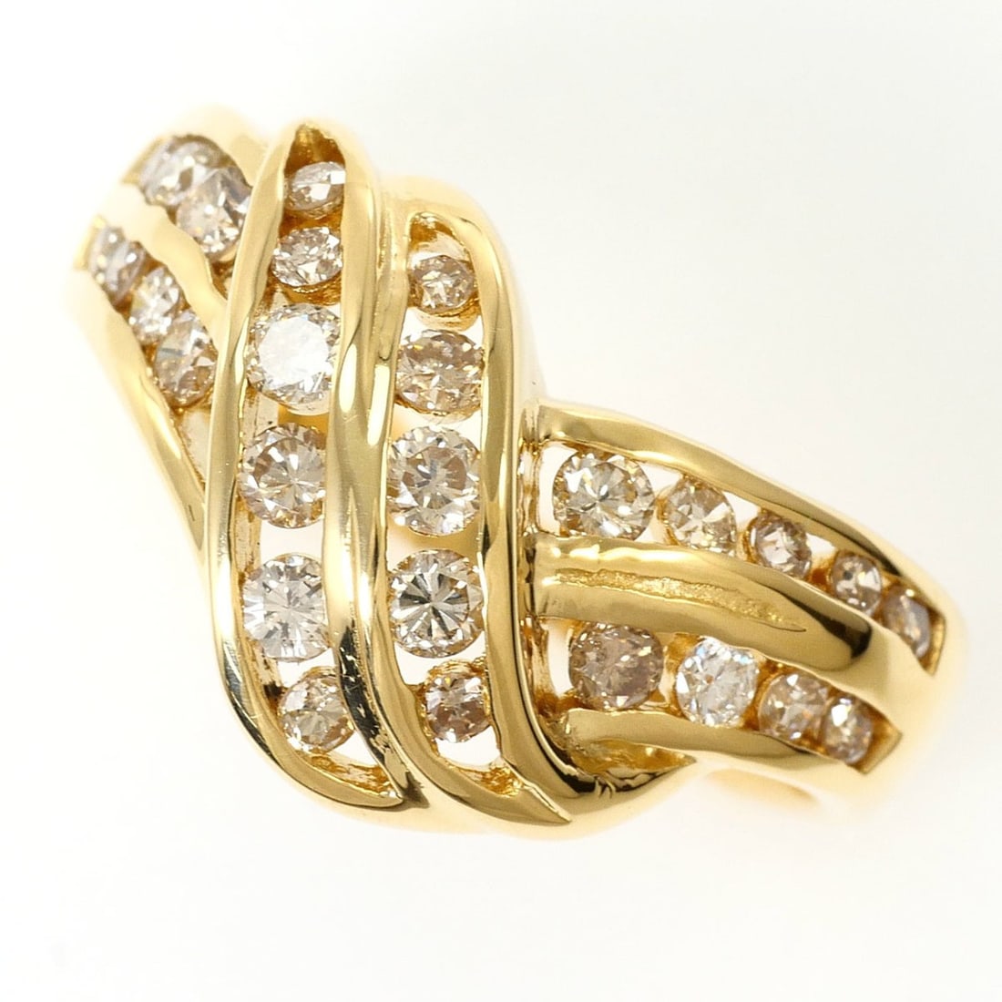 18K (18-karat) Yellow Gold Ring with 0.64ct Diamond, Certificate of Authenticity, Total Weight 4.8g, (1 of 13)