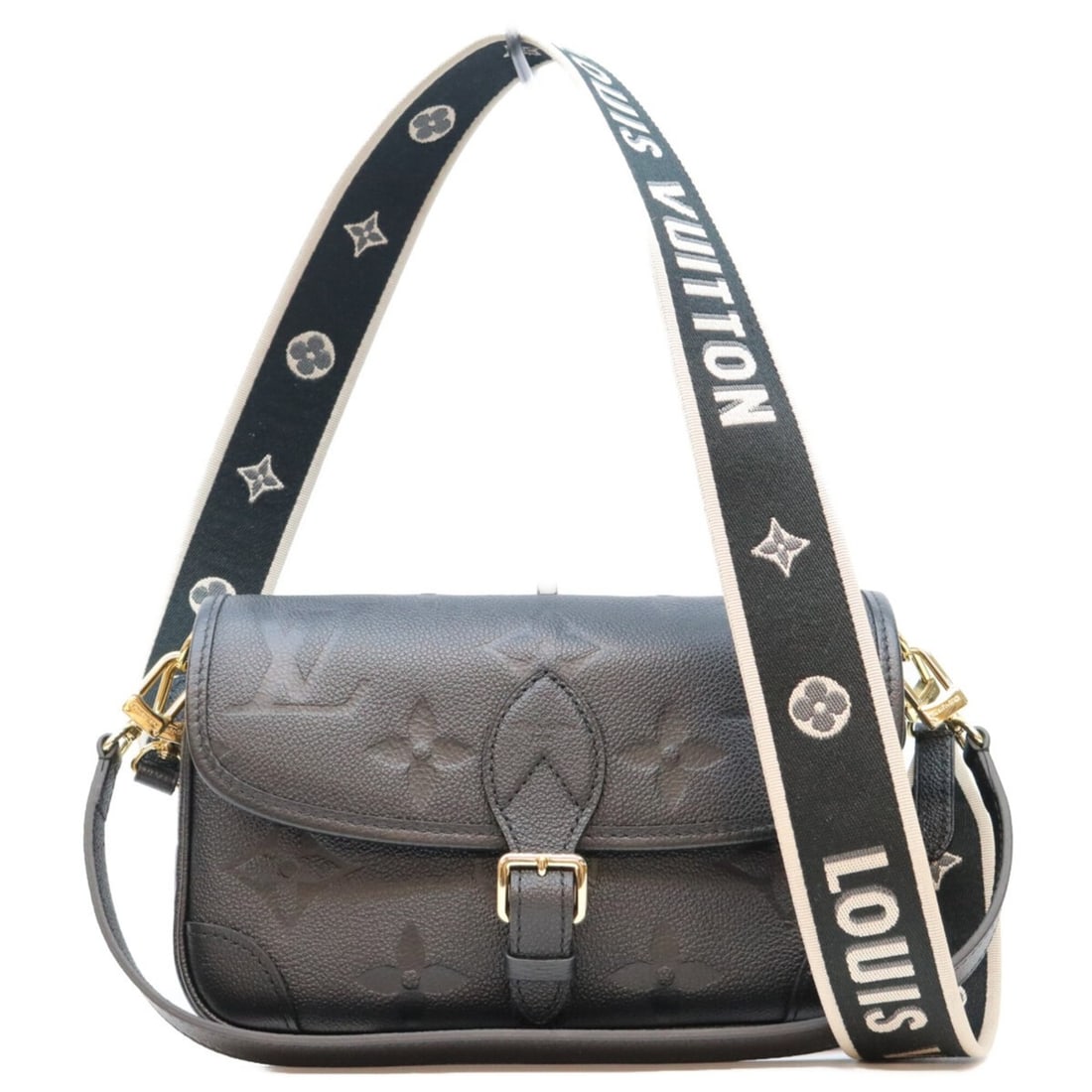 LOUIS VUITTON M46386 Empreinte Noir Diane NM PM Shoulder Bag, Black with Gold Hardware, Women's: --- Catalog ---Category: SizeSize (HxWxD): 16cm x 24cm x 9.5cm / 6.29'' x 9.44'' x 3.74''Category: DesignType: Shoulder bagColor: BlackGender: WomenMaterial: Monogram Empreinte Hardware Color: GoldCat