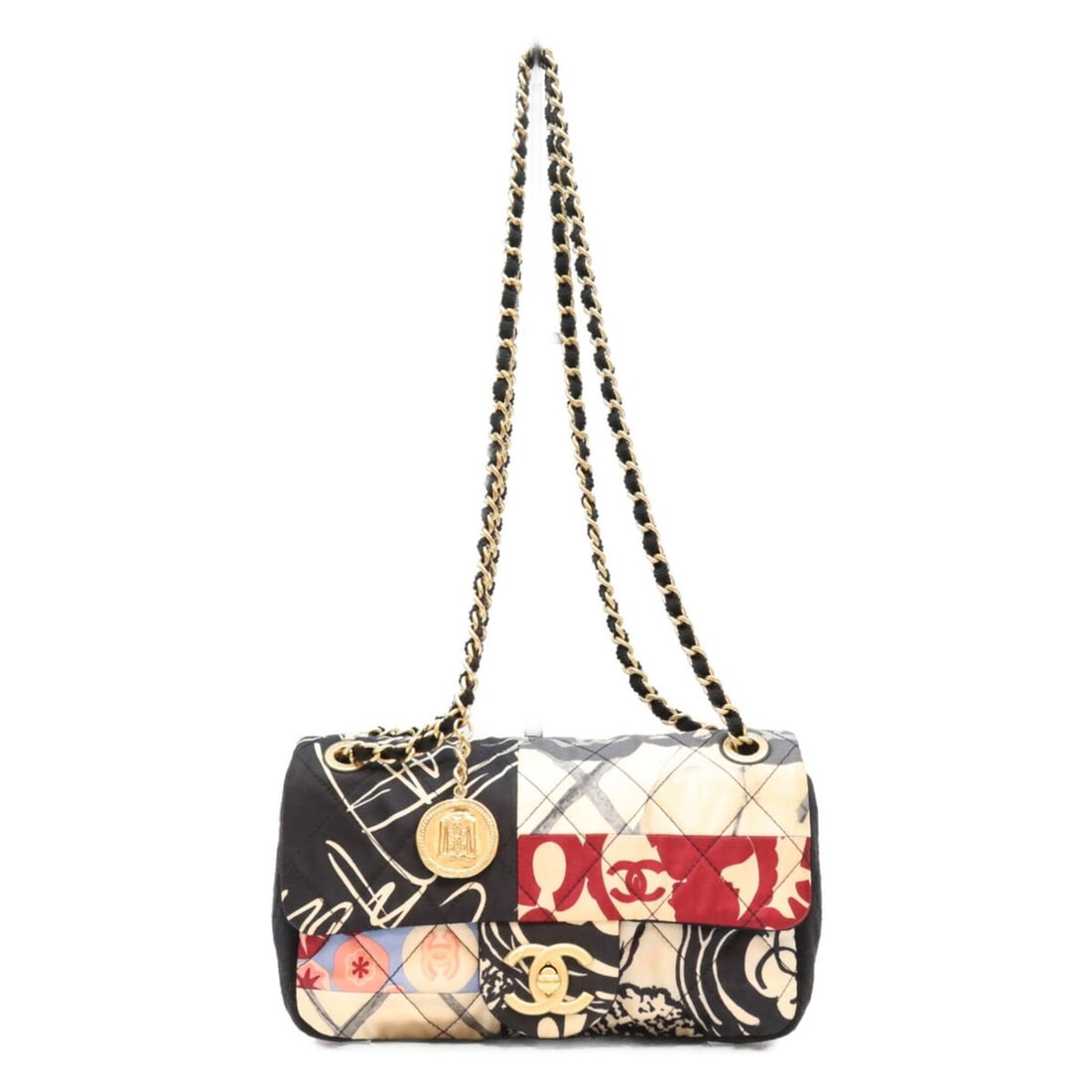 CHANEL Chanel Multicolor Patchwork Cotton Mini Matelassé 20 Shoulder Bag Women's: --- Catalog ---Category: SizeSize (HxWxD): 12cm x 19.5cm x 6cm / 4.72'' x 7.67'' x 2.36''Category: DesignType: Shoulder bagColor: Multi-colorGender: WomenMaterial: Cotton Category: GeneralBrand: Chane