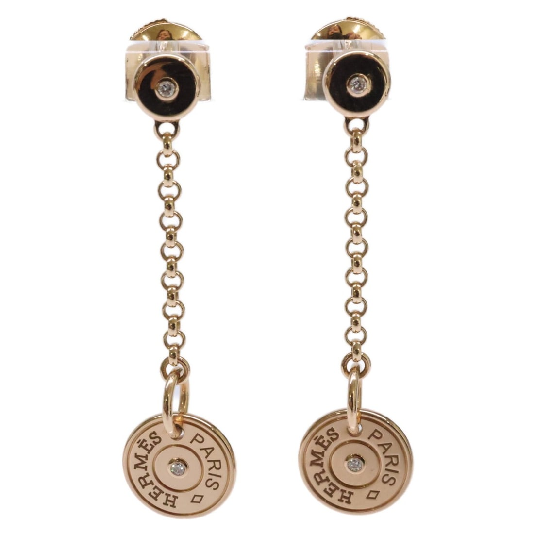 HERMES (Hermes) Excellent Condition 750PG Diamond Gambard Swing Drop Earrings Pink Gold Women's: --- Catalog ---Category: SizeSize (HxWxD): 40.00mm x 10.00mm / 1.57'' x 0.39''Category: DesignType: Drop earringsColor: Pink goldStone: DiamondGender: WomenMaterial: Pink gold (18K)Category: GeneralBr