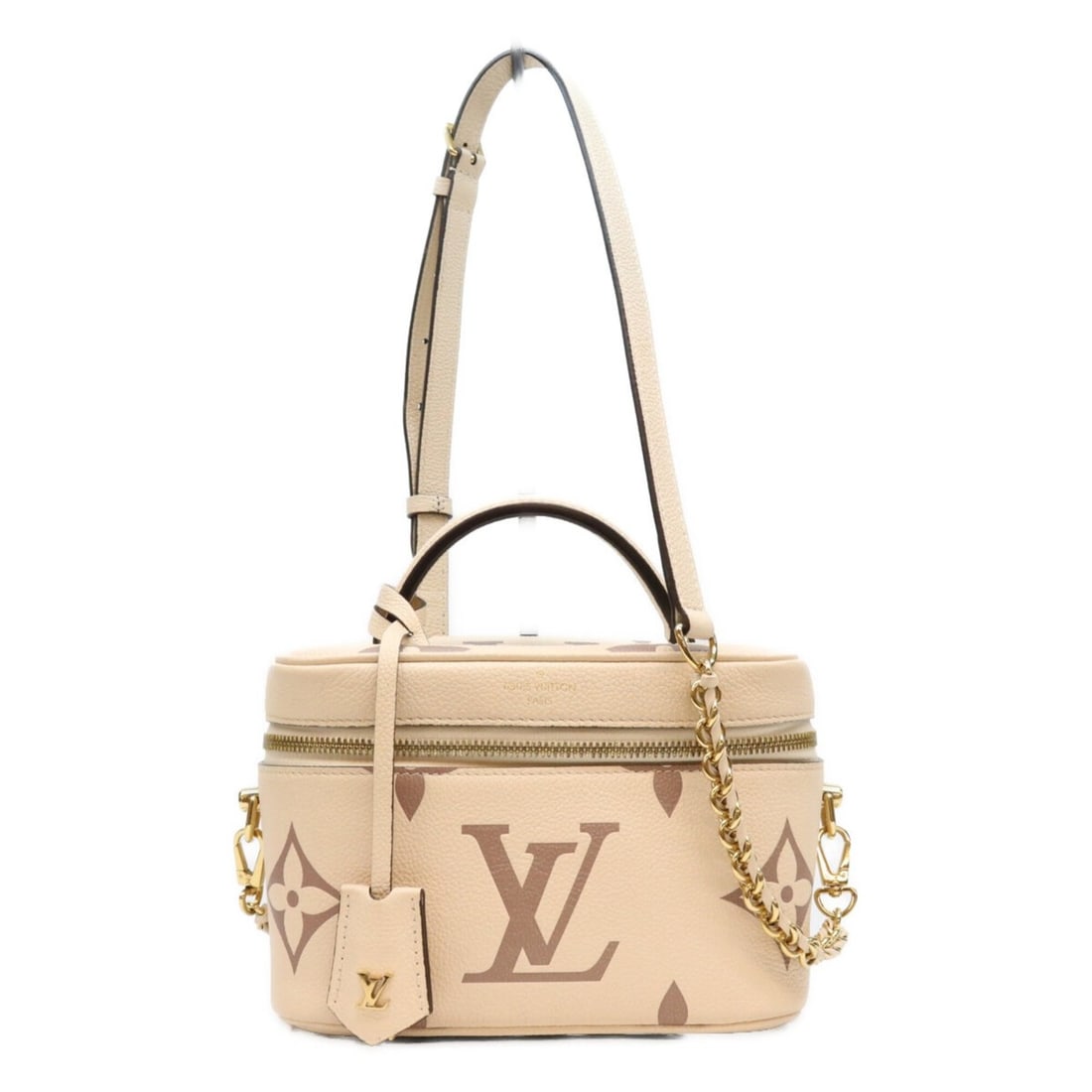 LOUIS VUITTON M45599 Bois de Rose Empreinte Vanity PM Shoulder Bag, Beige, Gold Hardware, Women's: --- Catalog ---Category: SizeSize (HxWxD): 14cm x 20cm x 11cm / 5.51'' x 7.87'' x 4.33''Category: DesignType: Shoulder bagColor: BeigeGender: WomenMaterial: Monogram Empreinte Hardware Color: GoldCate