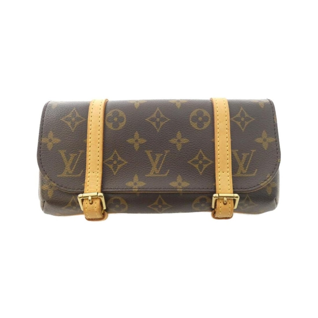 Louis Vuitton Monogram Pochette Marelle M51159 Waist Bag: --- Catalog ---Category: SizeSize (HxWxD): 10cm x 24cm x 3cm / 3.93'' x 9.44'' x 1.18''Category: DesignType: Fanny pack, PochetteColor: MarronGender: WomenMaterial: Coated canvas Hardware Color: GoldC